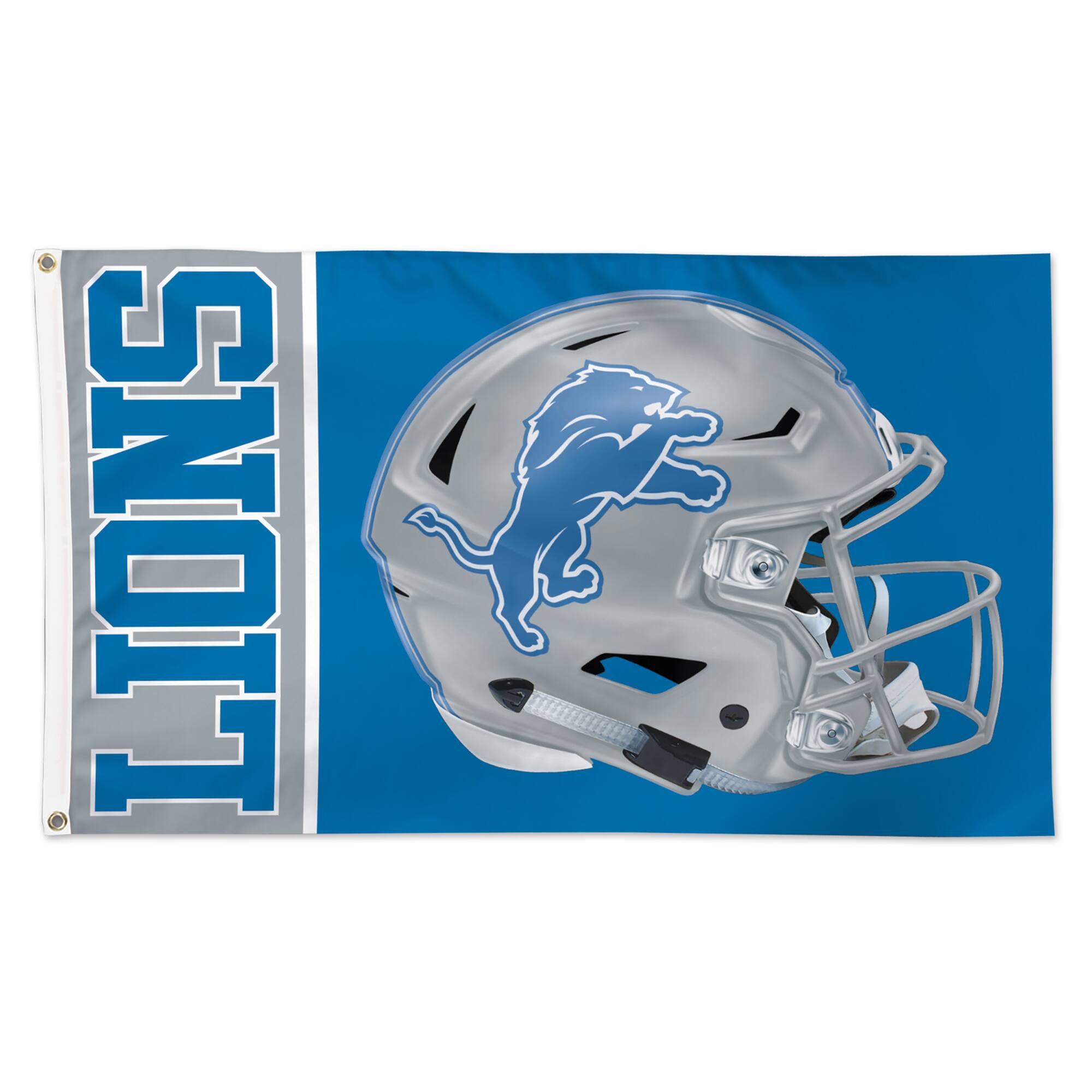 Front. WinCraft - Detroit Lions 3' x 5' Helmet Deluxe Single-Sided Flag - Multicolor.