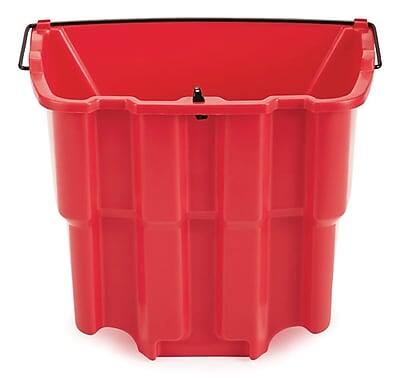 Alt View 2. RubberMaid - Rubbermaid Executive Series WaveBrake Plastic Dirty Water Bucket, 4.5-Gallon, Red (2064907) - Red.