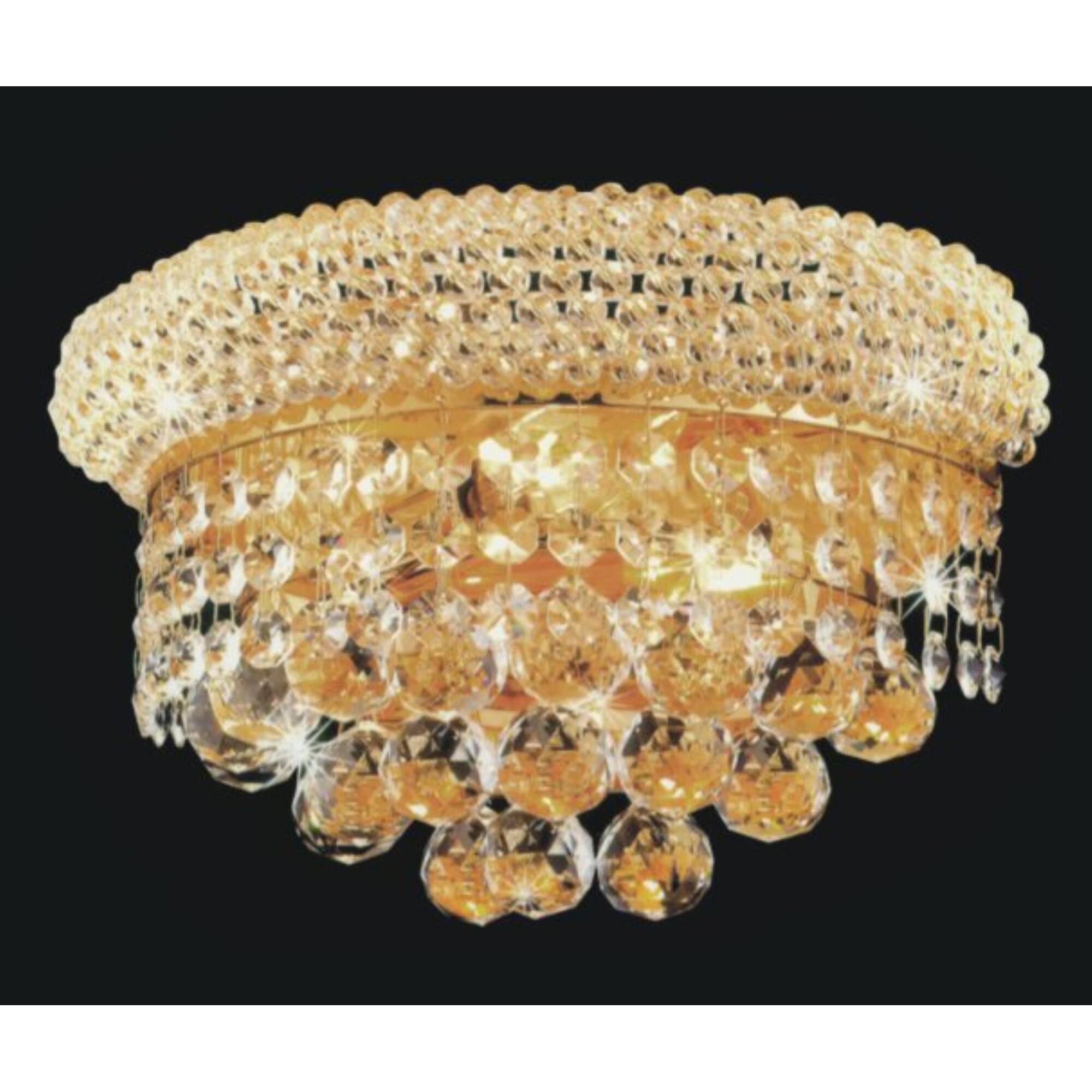 Back. CWI Lighting - Empire 2 Light Wall Sconce With Gold Finish - Gold.