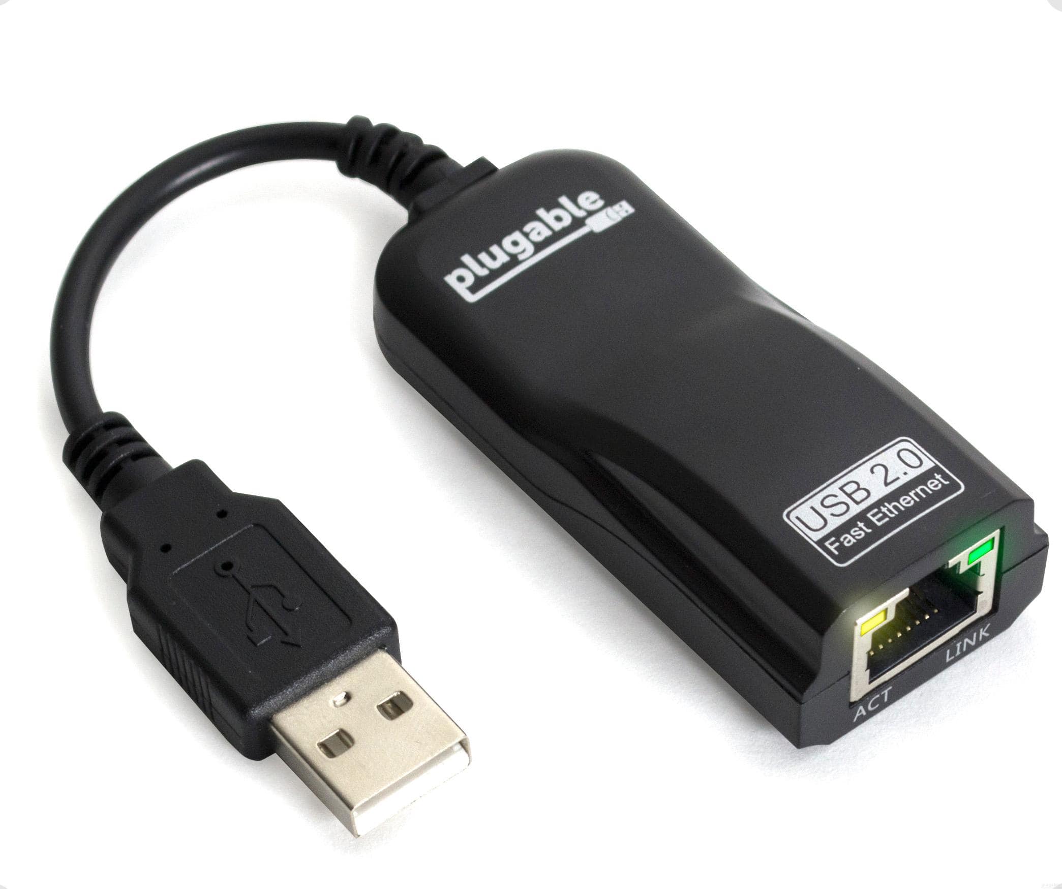 plugable
USB 2.0 Fast Ethernet
LINK ACT