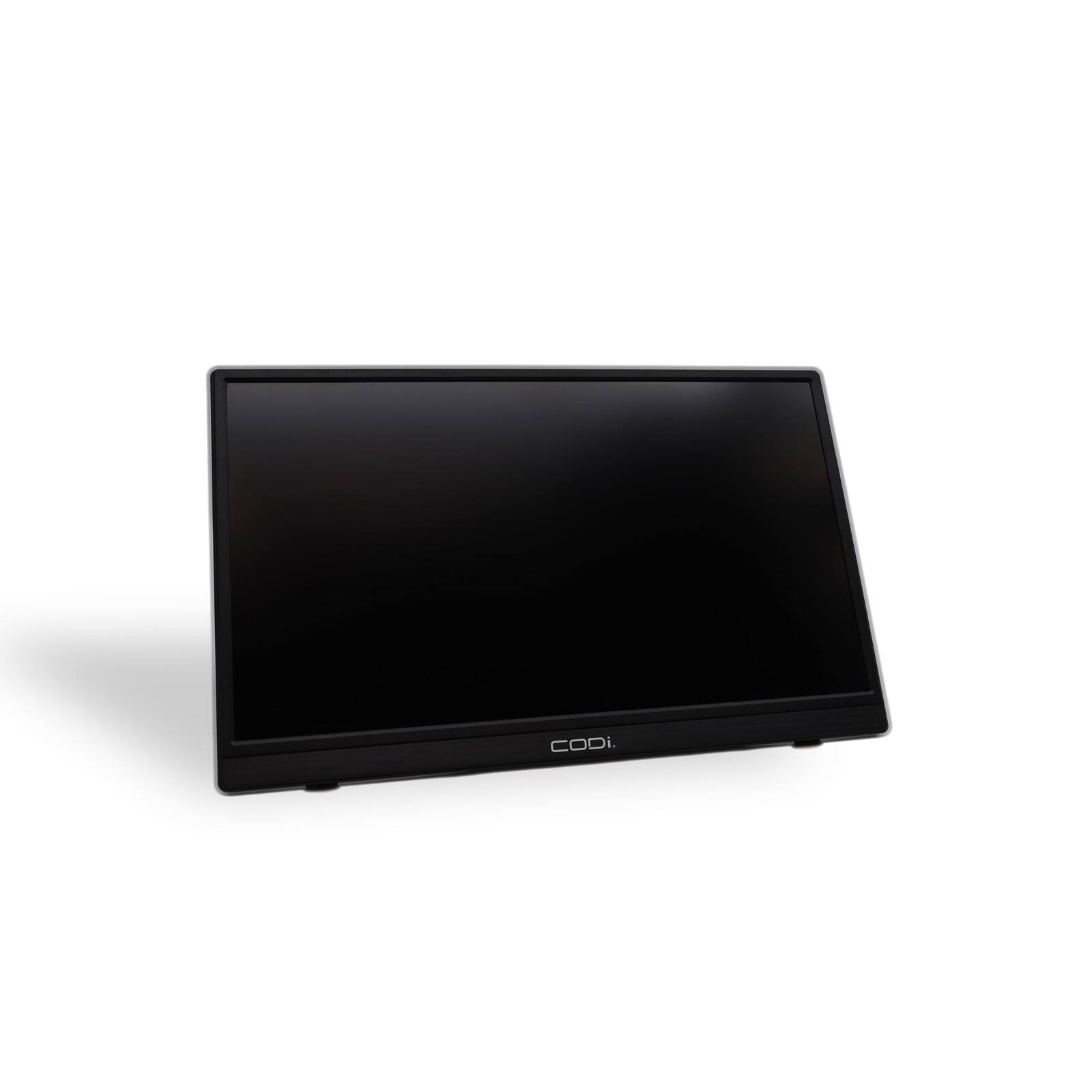Angle. CODi - CODi 15.6" Portable Full HD Monitor with Kickstand & Power Delivery - Boost productivity anywhere with CODi's ultra-slim - Black.