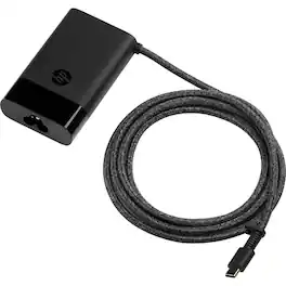 HP - USB-C 65W Laptop Charger - 65 W - 90 V AC Input - 9 V DC, 12 V DC, 15 V DC, 20 V DC, 5 V DC Output - 1.60 A - 1 - Black
