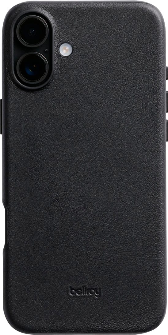 Bellroy - iPhone 16 Plus Leather Phone Case - Black - Front_Zoom