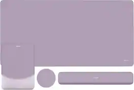 mosiso - Keyboard Mouse Pad Set, 4in1 Large Gaming Mouse Pad+Keyboard Wrist Rest+Mouse Wrist Rest+Coaster (35.43 x 15.75 inch) - Purple