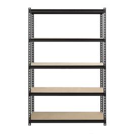 Iron Horse - 2300 Riveted Steel Shelving 5-Shelf Unit, 18D x 48W x 72H, Black - Black