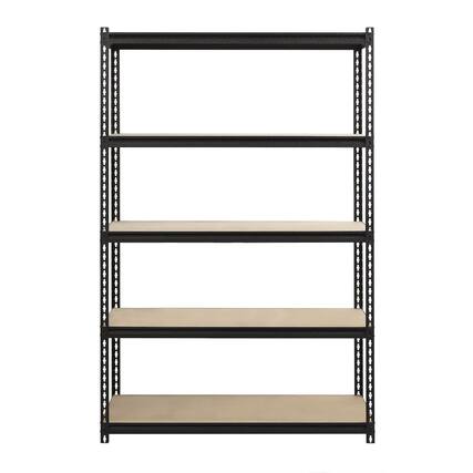 Front. Iron Horse - Iron Horse 2300 Riveted Steel Shelving 5-Shelf Unit, 18D x 48W x 72H, Black - Black.