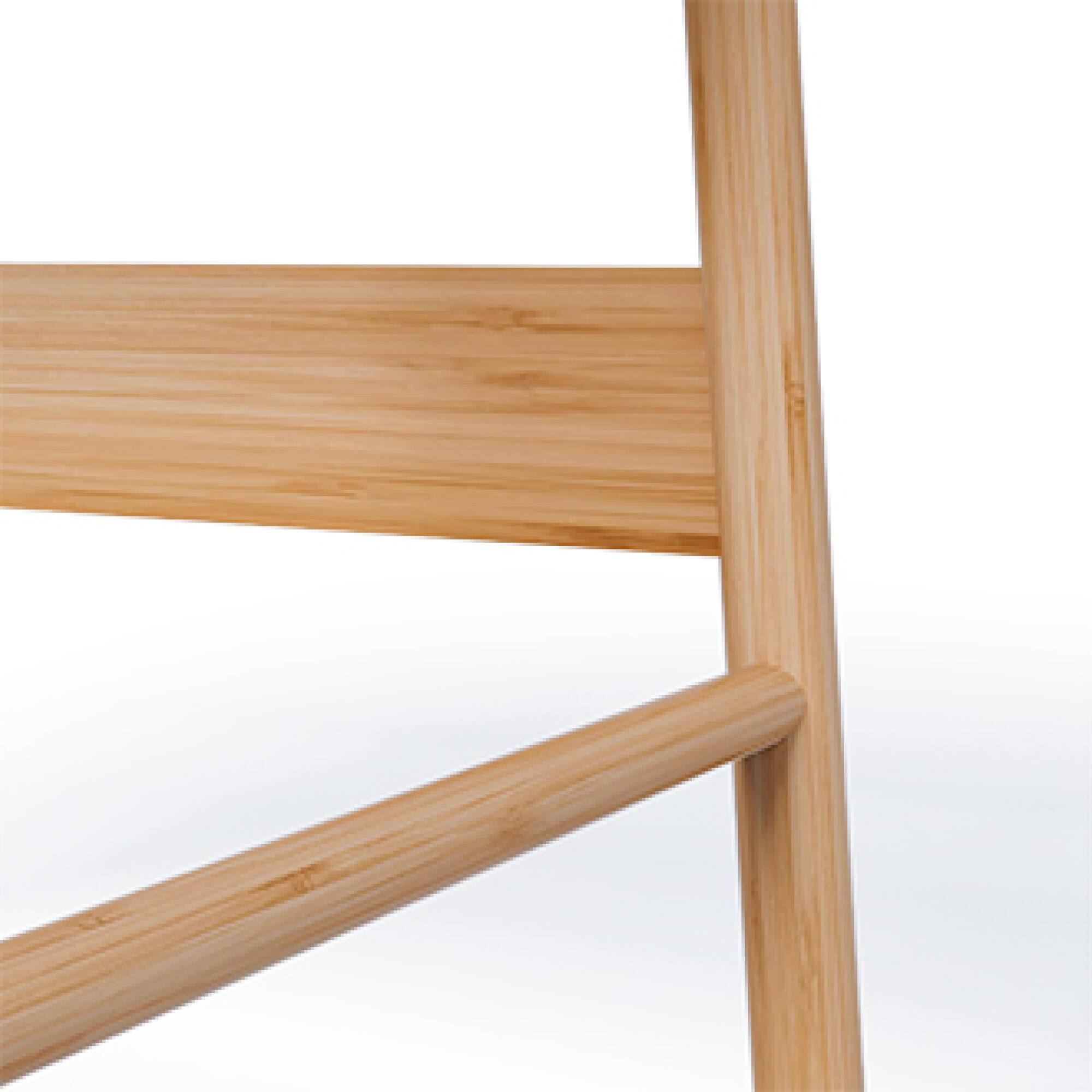 Alt View 2. GOODSILO - Modern Bamboo Computer Desk with Spacious Desktop for Home Office and Study Workstation - Light Natural.