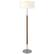 Front. Camden&Wells - Simone Floor Lamp - Rustic Oak/Polished Nickel.
