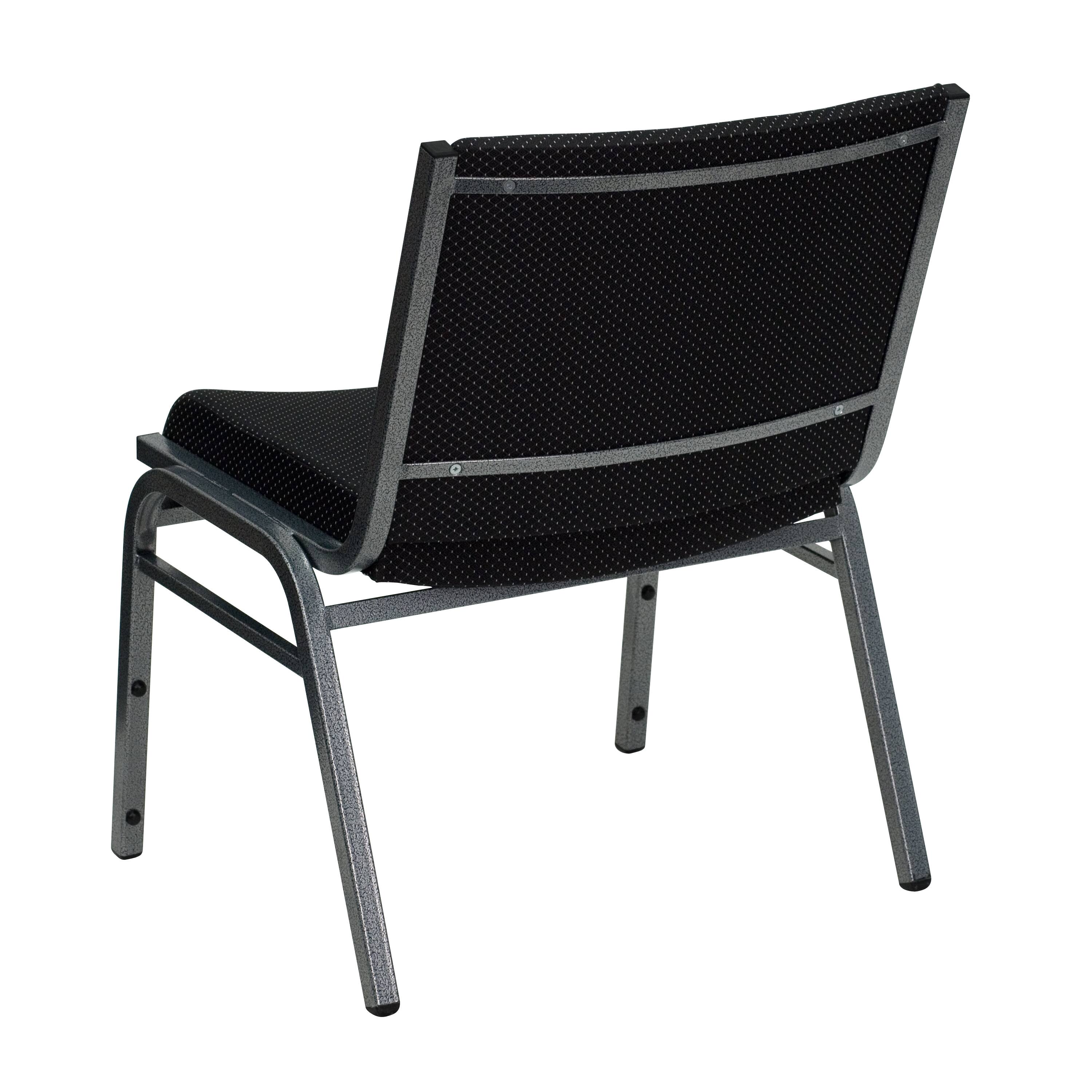 Alt View 4. Emma + Oliver - 1000 lb. Big & Tall Fabric Stack Chair - Black.