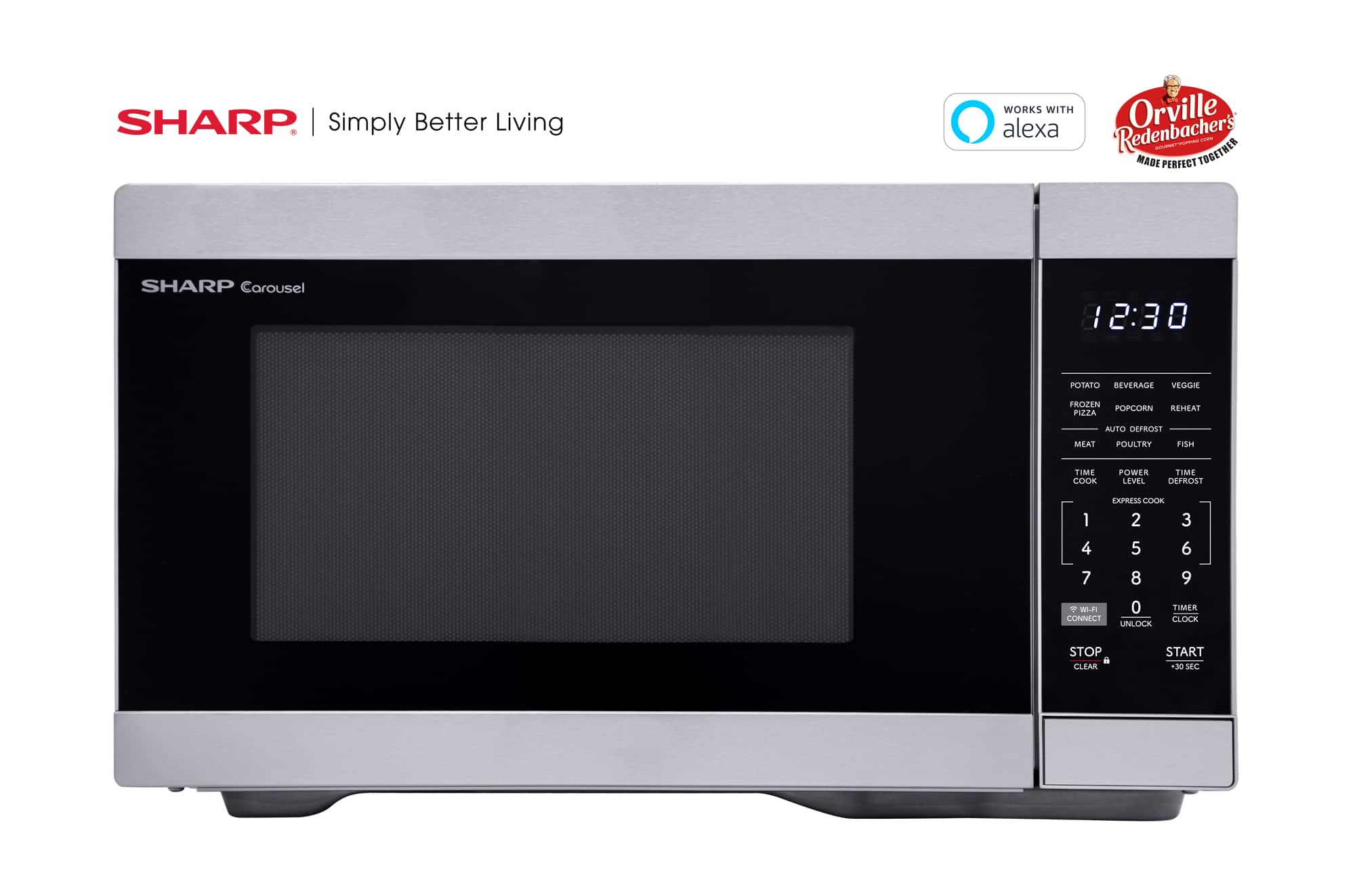 家電 sharp  CM-J100 Sharp 1.1 cu. ft. 1000W Smart Countertop Microwave Works with