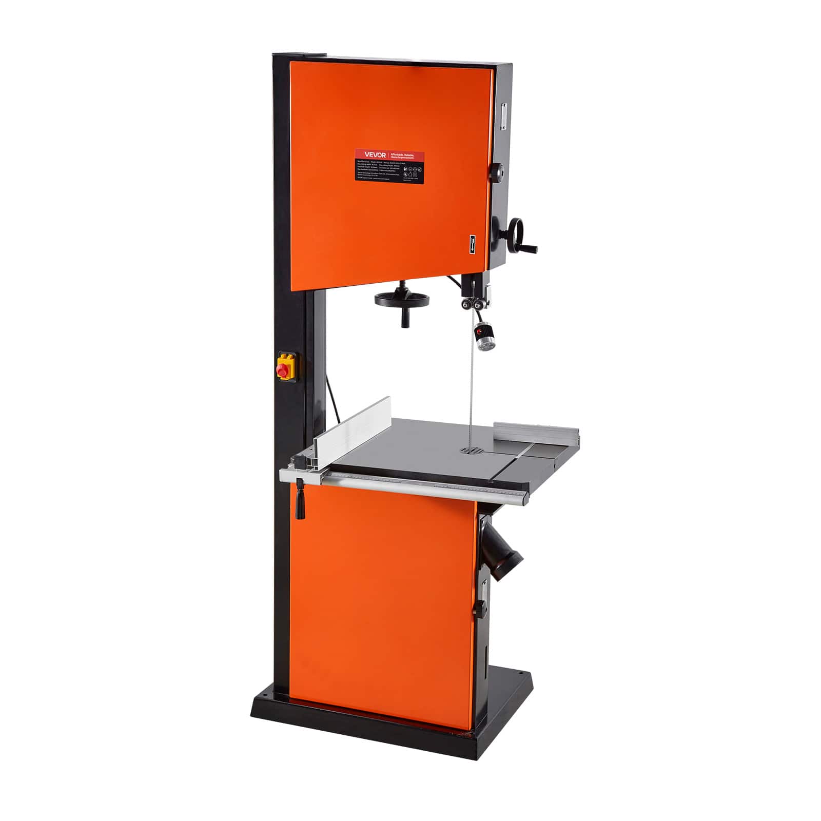 VEVOR - Woodworking Bandsaw, 18-Inch, Band Saw with 2240W 3HP Motor, 16-Inch Maximum Cutting Height,27.2 x 20 in Cast Iron Table - Orange;Black