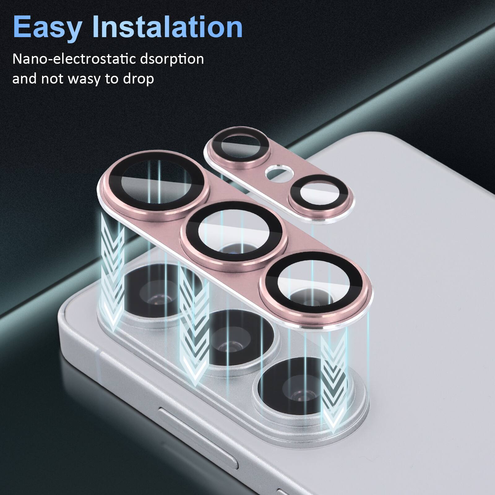Easy Installation  
Nano-electrostatic dsorption and not wasy to drop