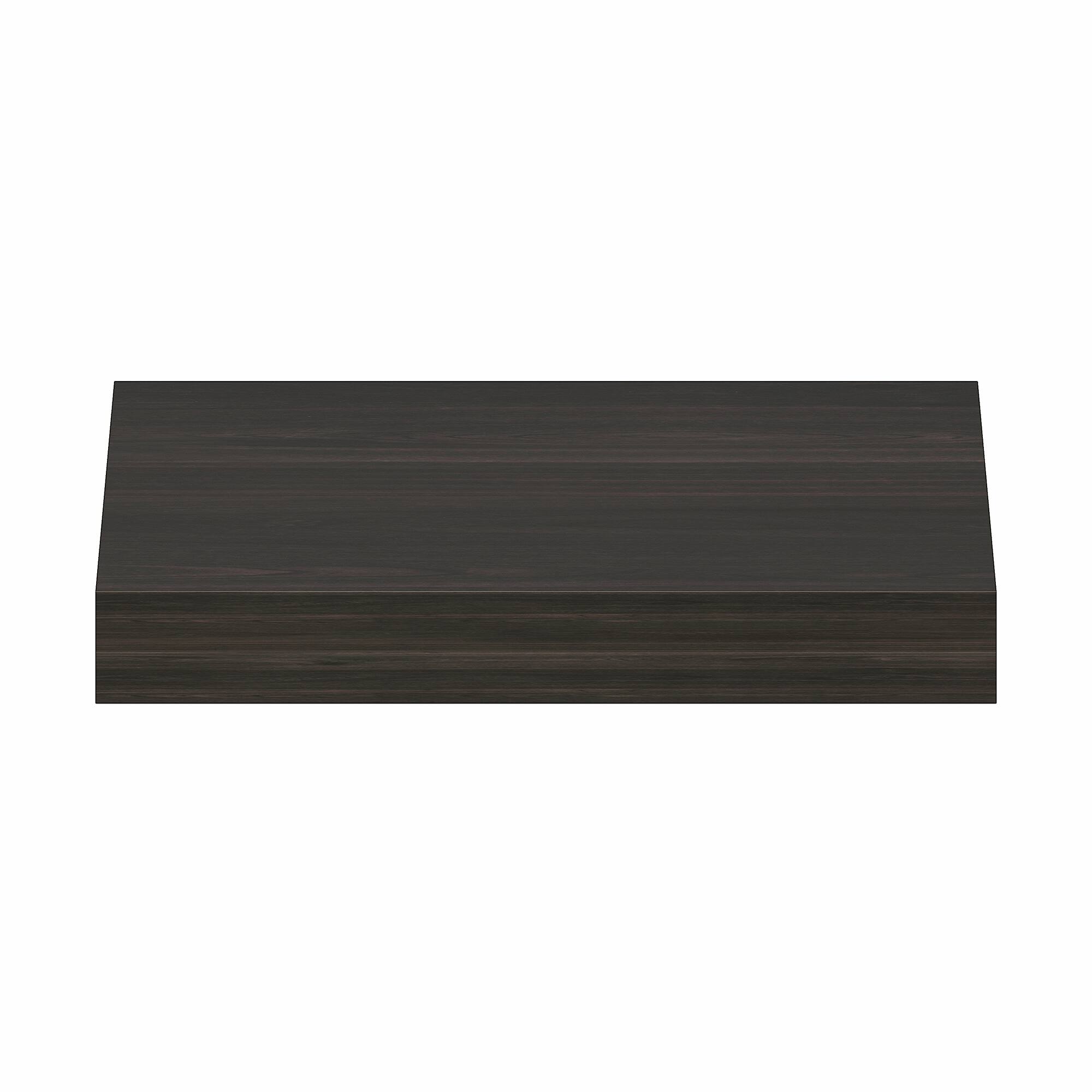 Alt View 4. Furinno - TANNA Floating Shelves for Wall, 2-in Thick Shelf,9 x 16 Wall Shelf, Wall Mounted Floating Shelf with Invisible Brackets - Tobacco Oak.