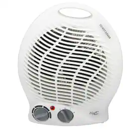 VieAir - Vie Air 1500W Portable 2-Settings Home Fan Heater with Adjustable Thermostat - White