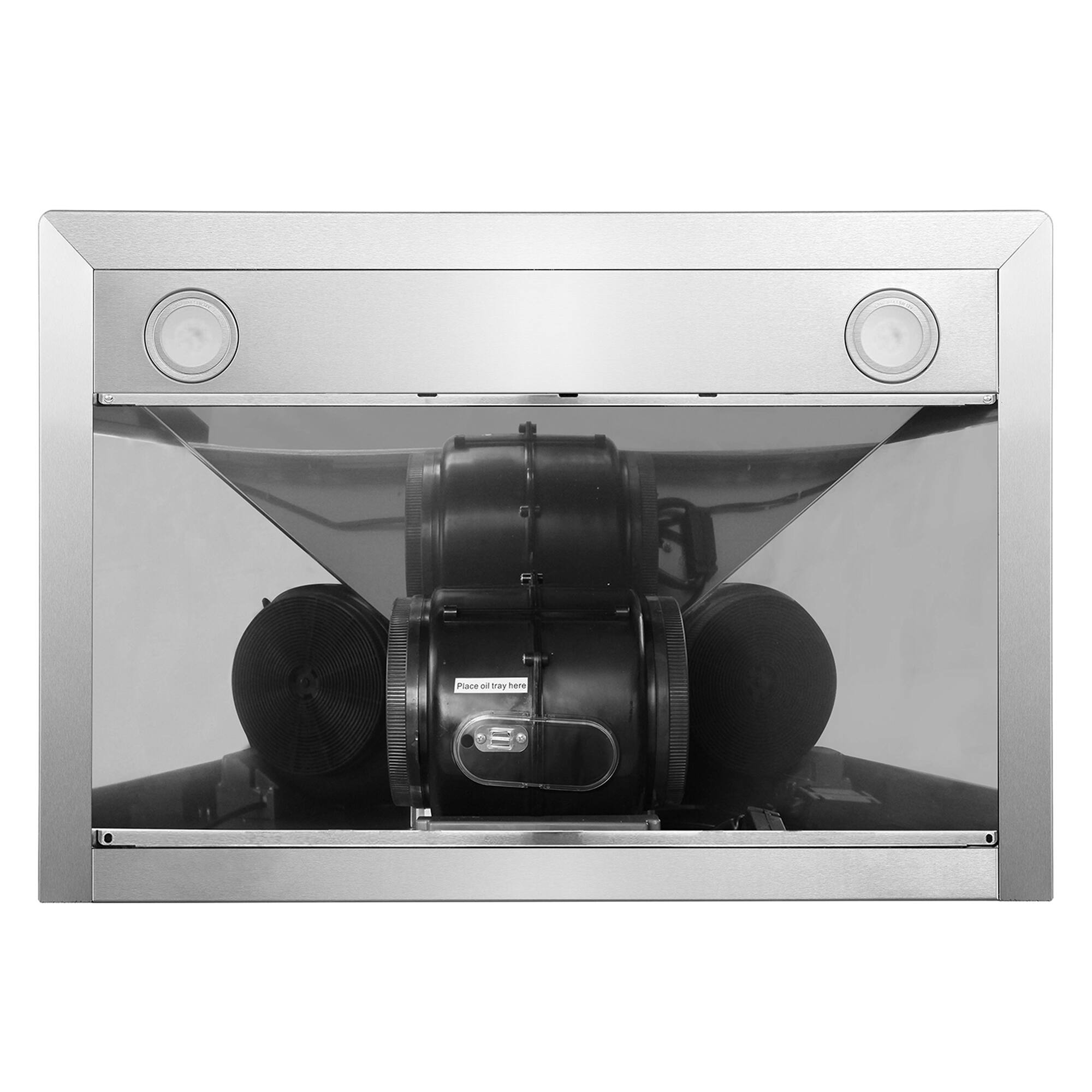 Alt View 5. COSMO - COS-63175S-DL 30 in. Vista Collection 380 CFM Ductless Wall Mount Range Hood, Touch Controls, LED Lights - Stainless Steel.