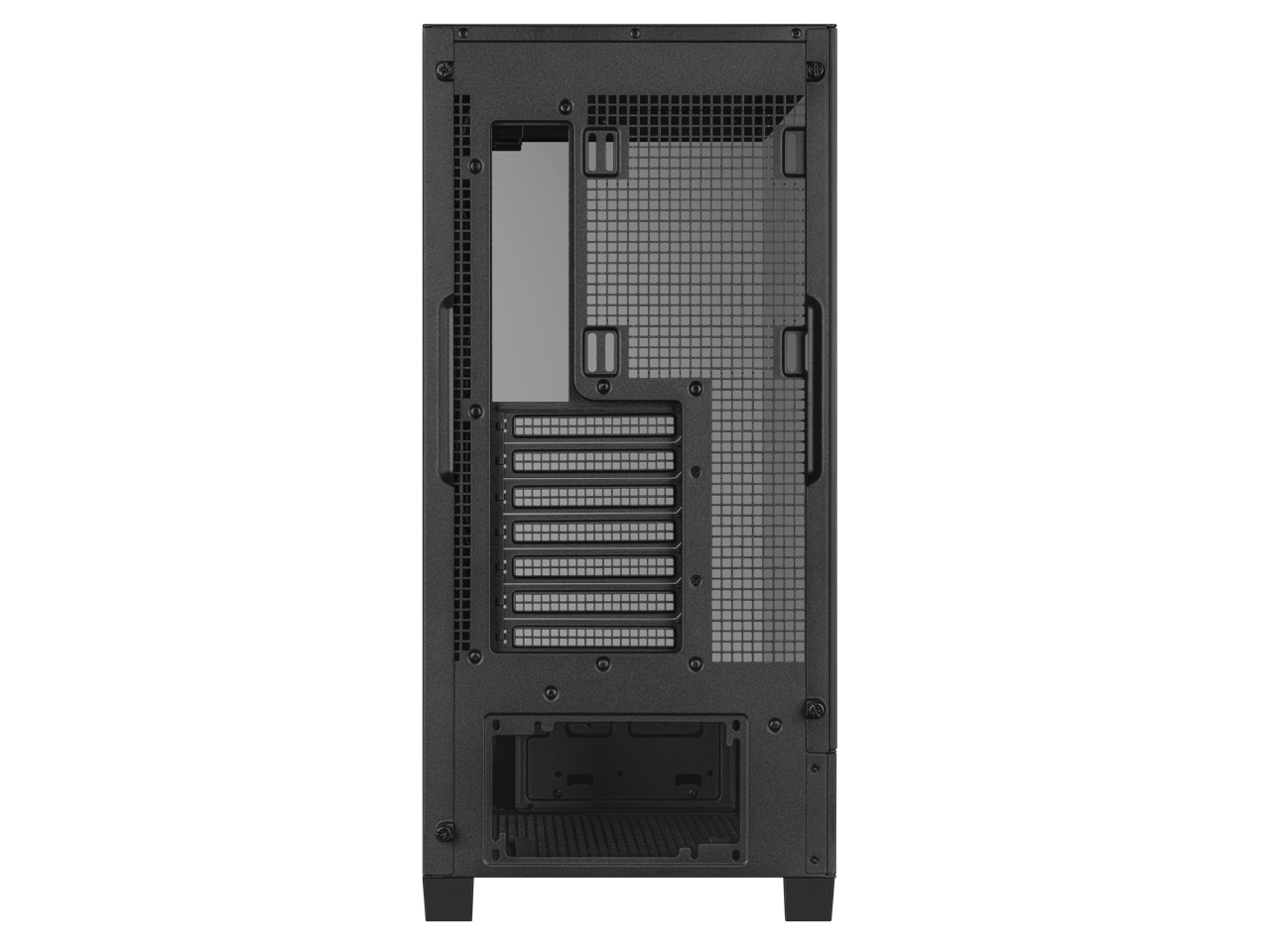Alt View 9. ASUS - ASUS A31 Black ATX Mid-Tower, Tempered Glass, BTF Connectors, 360 AIO Support, ARGB Ready, Optimized Airflow - Black.
