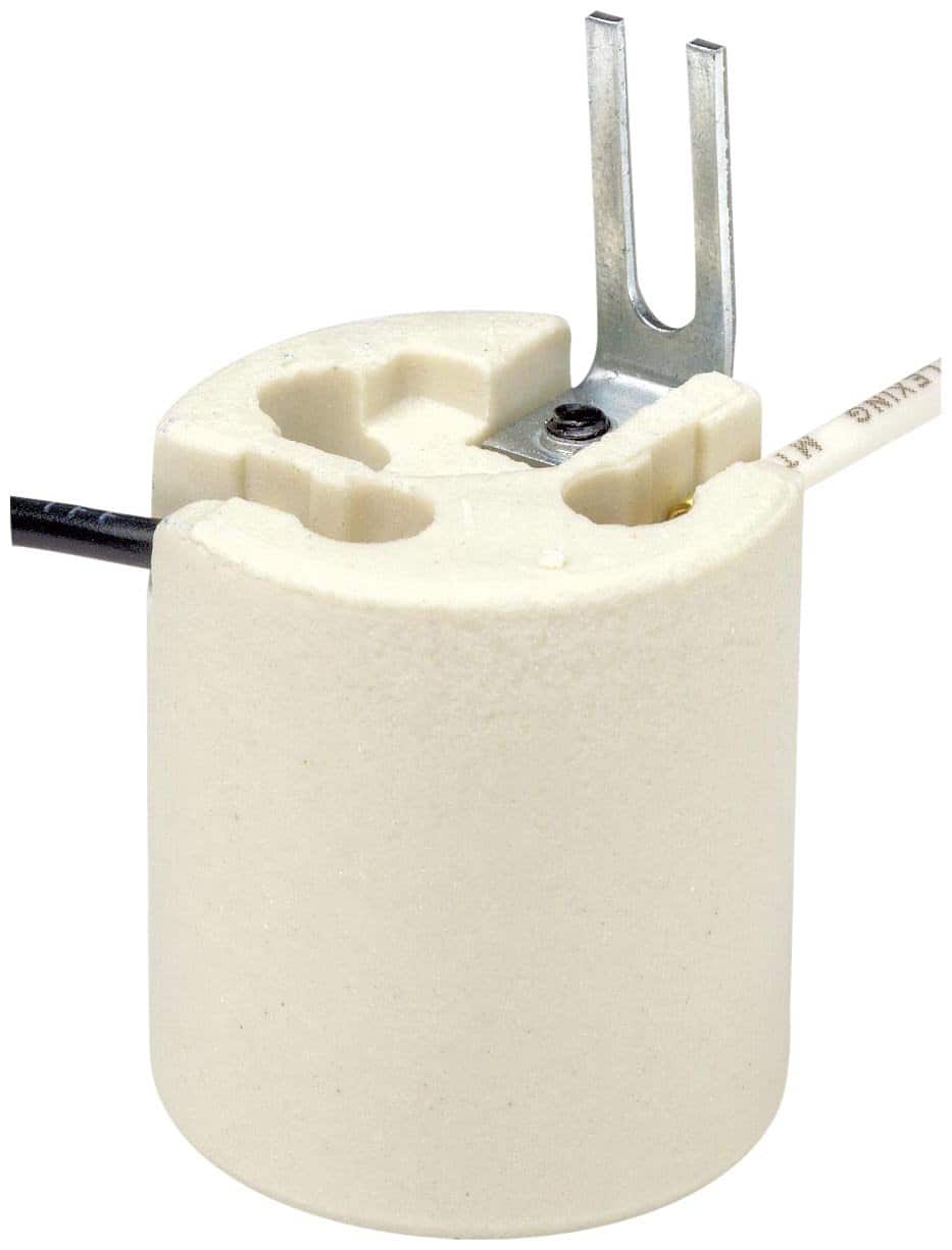 Leviton - Medium Base One-Piece Keyless Unglazed Porcelain Lampholder Model 8052-1 - No Color