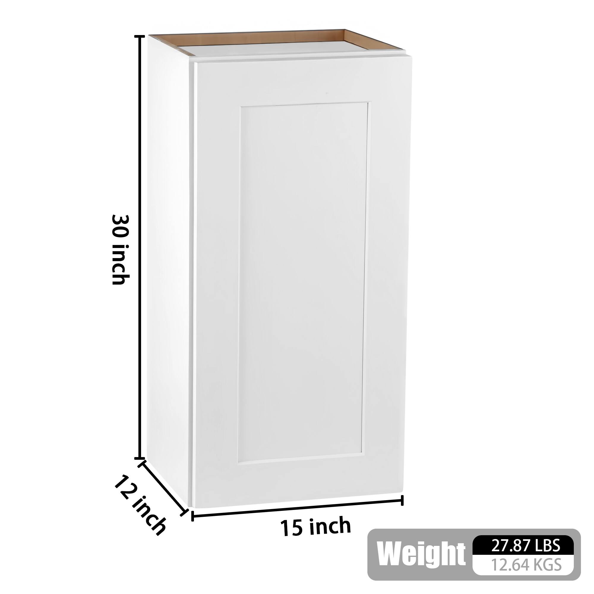 30 inch x 12 inch x 15 inch  
Weight: 27.87 LBS (12.64 KGS)