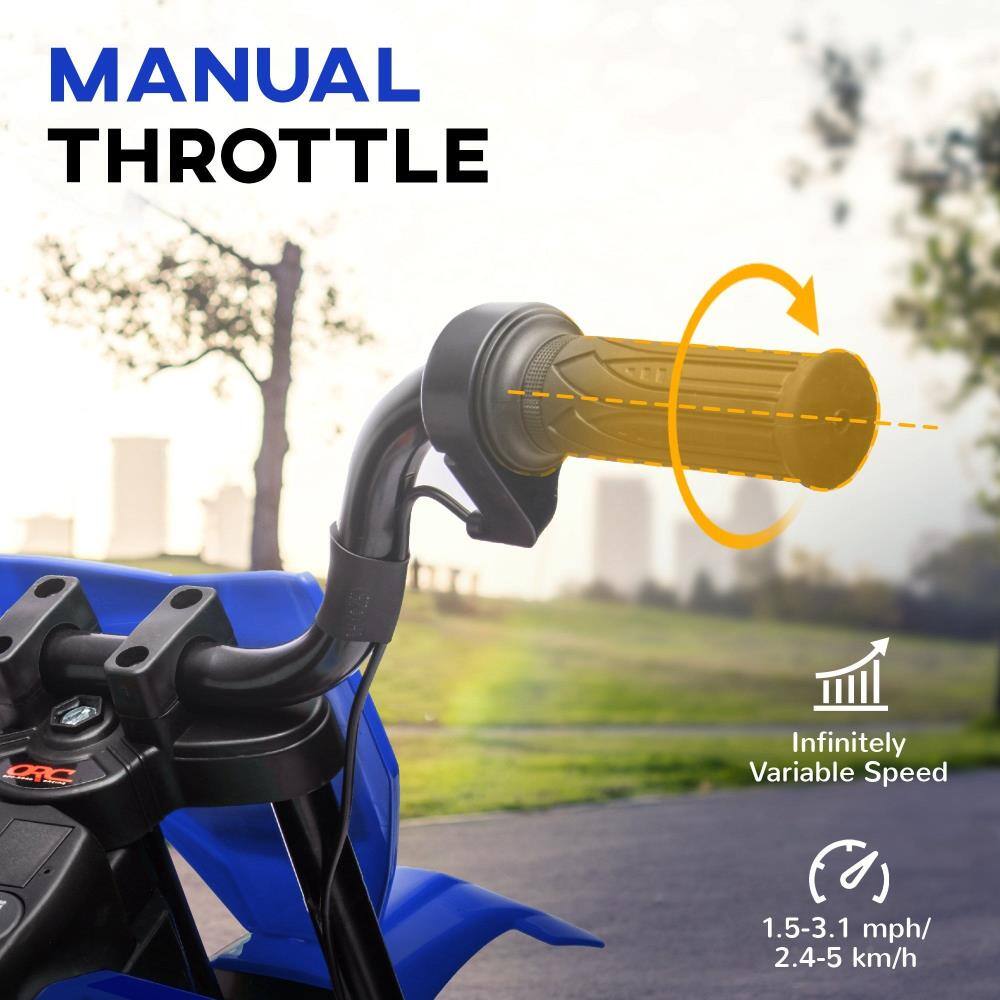MANUAL THROTTLE

- Infinitely Variable Speed
- 1.5-3.1 mph / 2.4-5 km/h