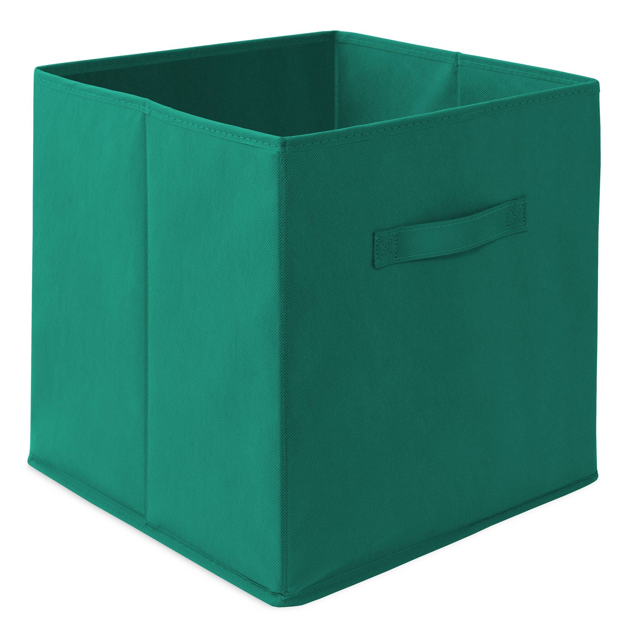 Alt View 1. Casafield - (Set of 6) Collapsible Fabric Cubes - Storage Bins - Teal.