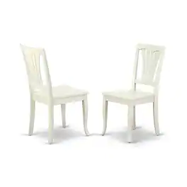 East West Furniture - Dining Chair Linen White - Brown