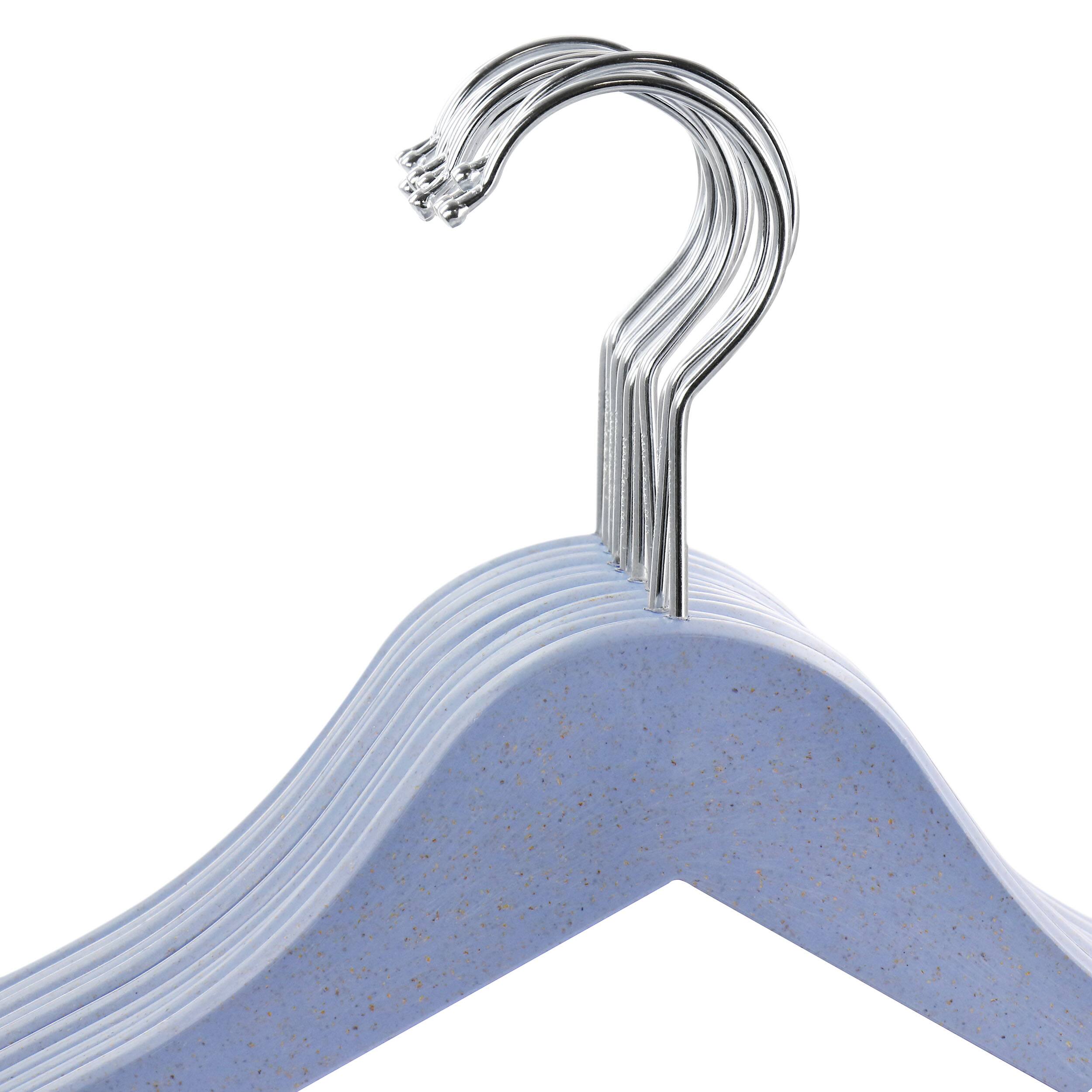 Alt View 3. Elama - Elama Home 20 Piece Eco Friendly Coat Hangers in Blue - Blue.