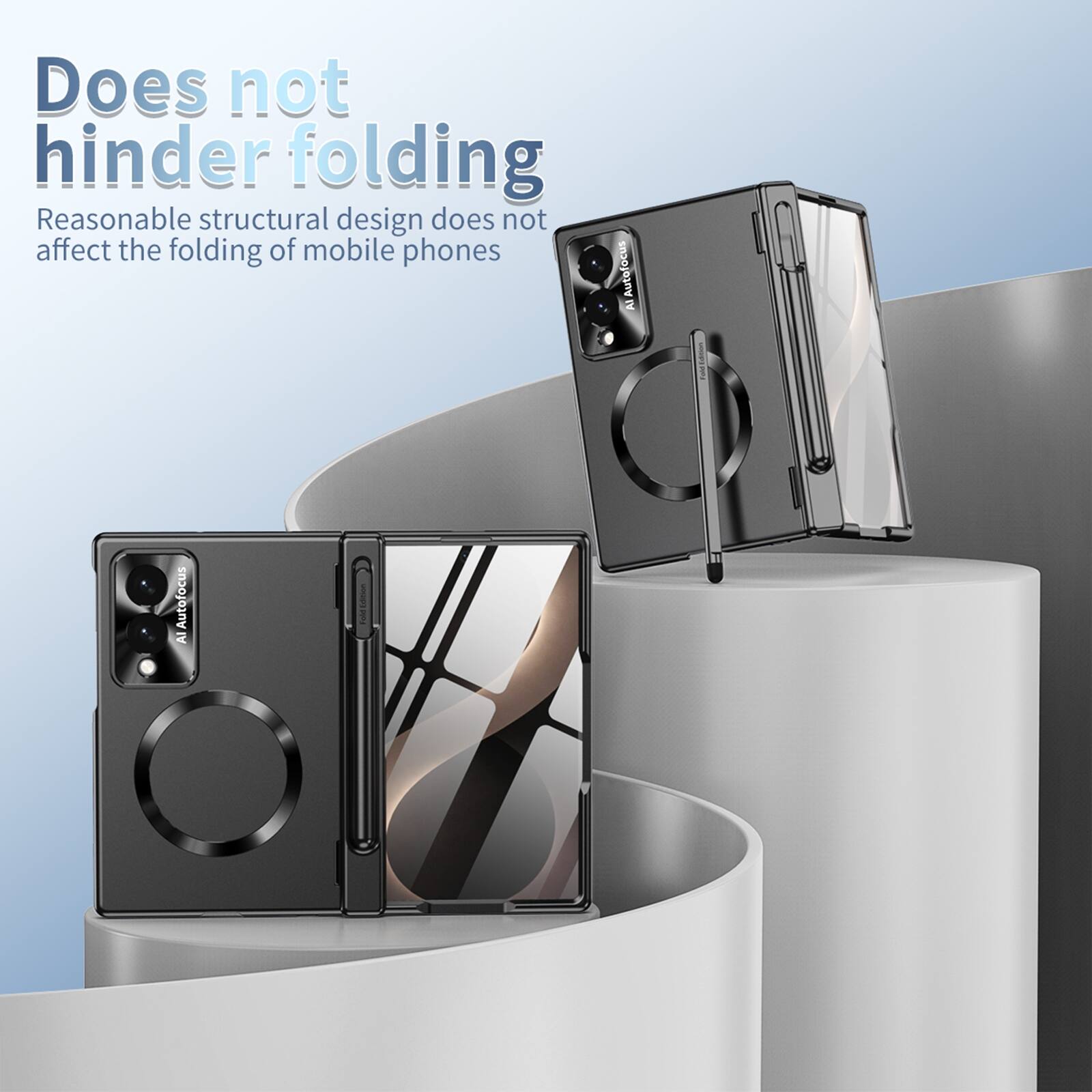 Does not hinder folding  
Reasonable structural design does not affect the folding of mobile phones  
AI Autofocus