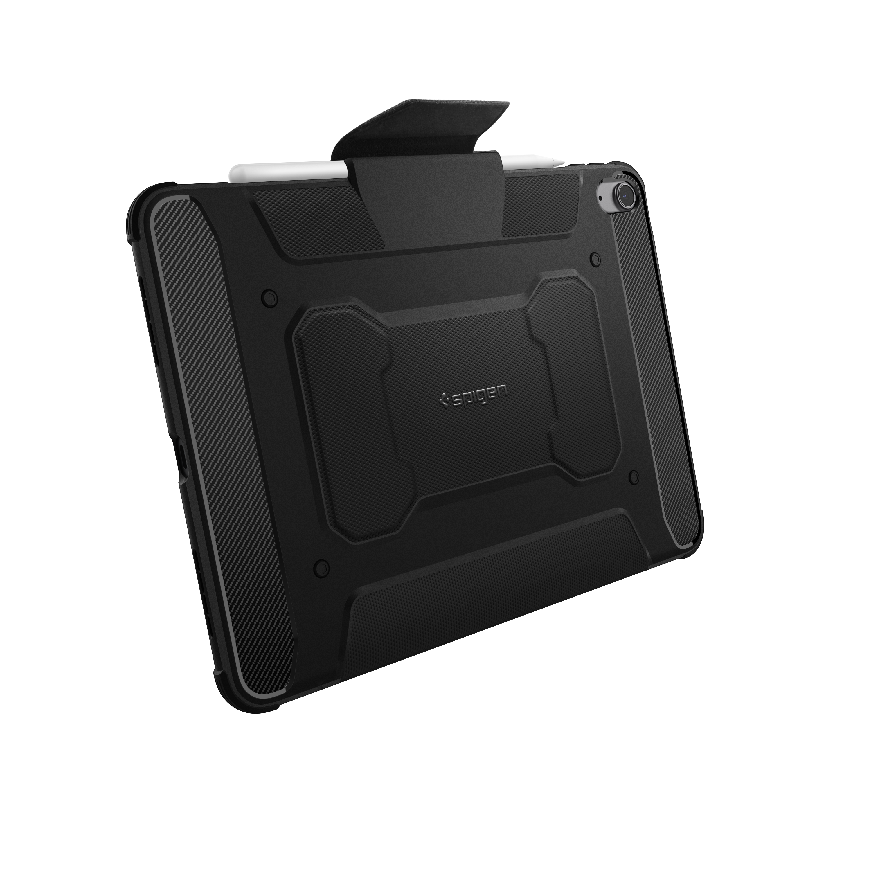 Back. Spigen - Spigen Core Armor Pro iPad Air 11-inch Case - Black - Black.