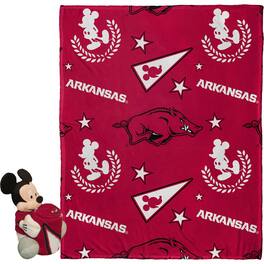 Northwest - Arkansas Razorbacks Mickey Hugger Pillow & Silk Touch Throw Set - Multicolor