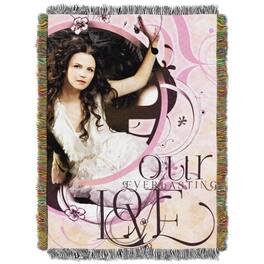Northwest - Disney Once Upon a Time Our Everlasting Love 48x60 Metallic Woven Tapestry Blanket Throw - Multi