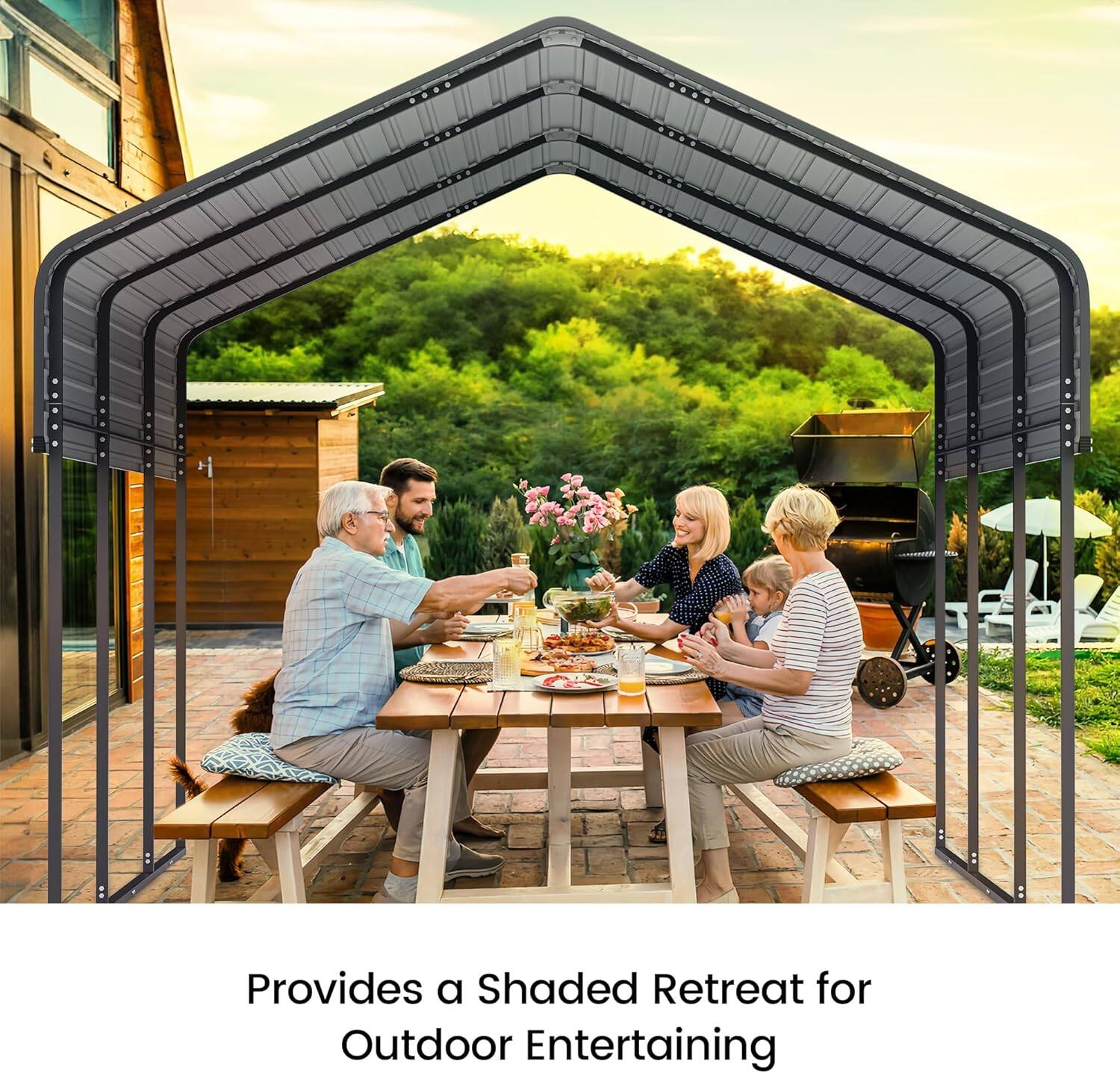Provides a Shaded Retreat for Outdoor Entertaining