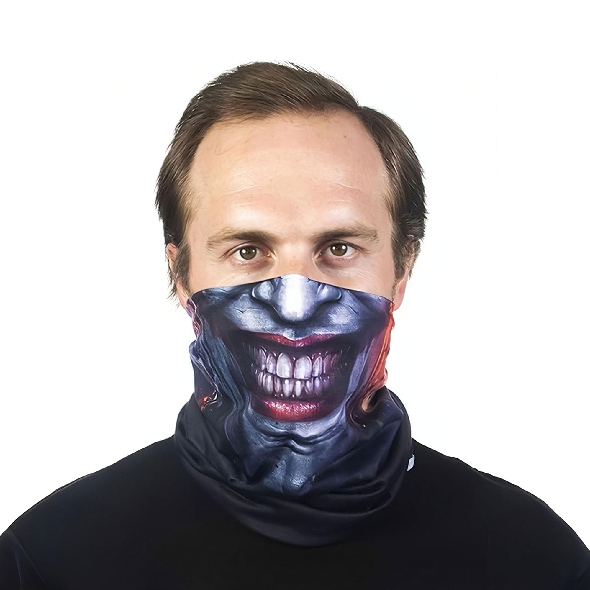 Alt View 1. Concept One - DC Comics Joker Neck Gaiter | One Size - White.