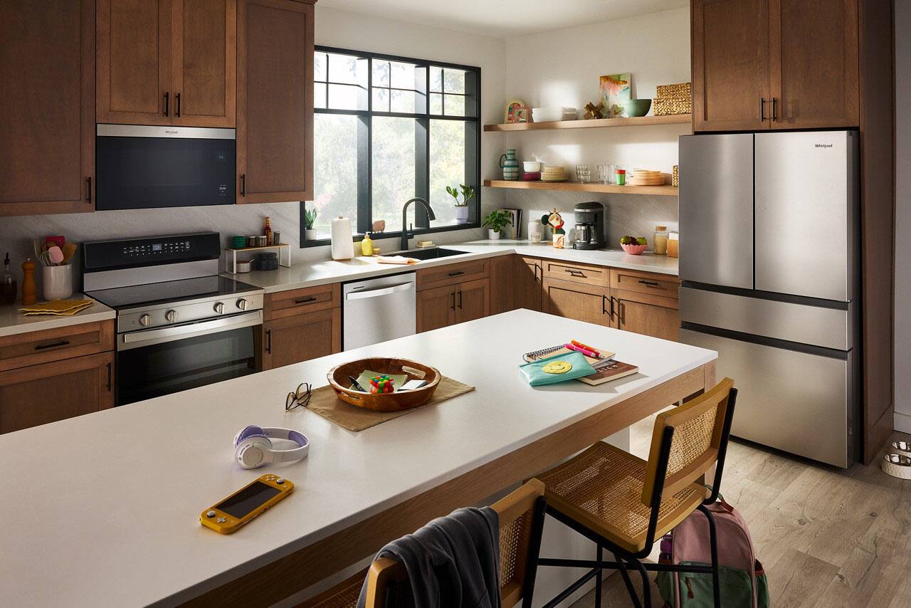 Alt View 10. Whirlpool - 30 Cu. Ft. French Door Refrigerator with Flexible Temperature Drawer - Fingerprint-Resistant Stainless Finish.