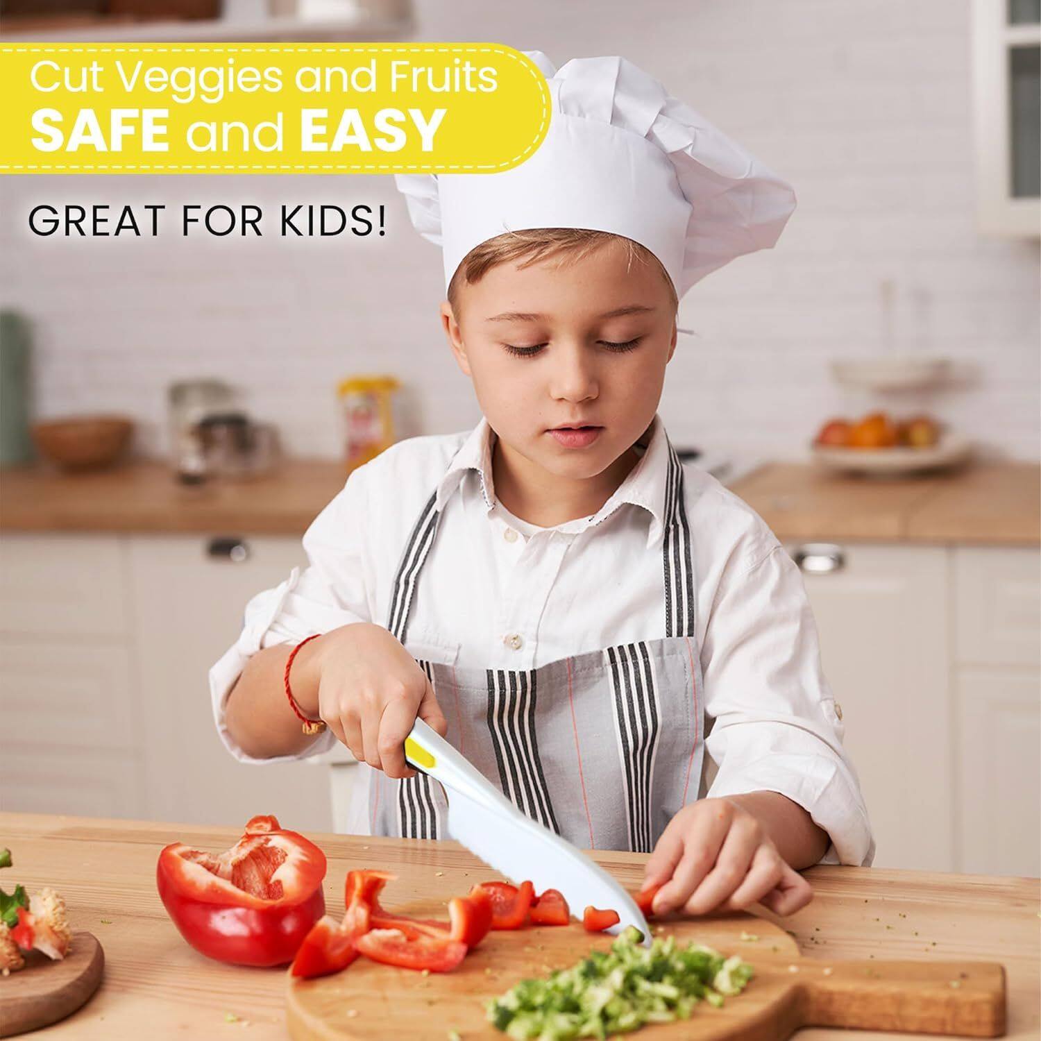 Cut Veggies and Fruits  
SAFE and EASY  
GREAT FOR KIDS!