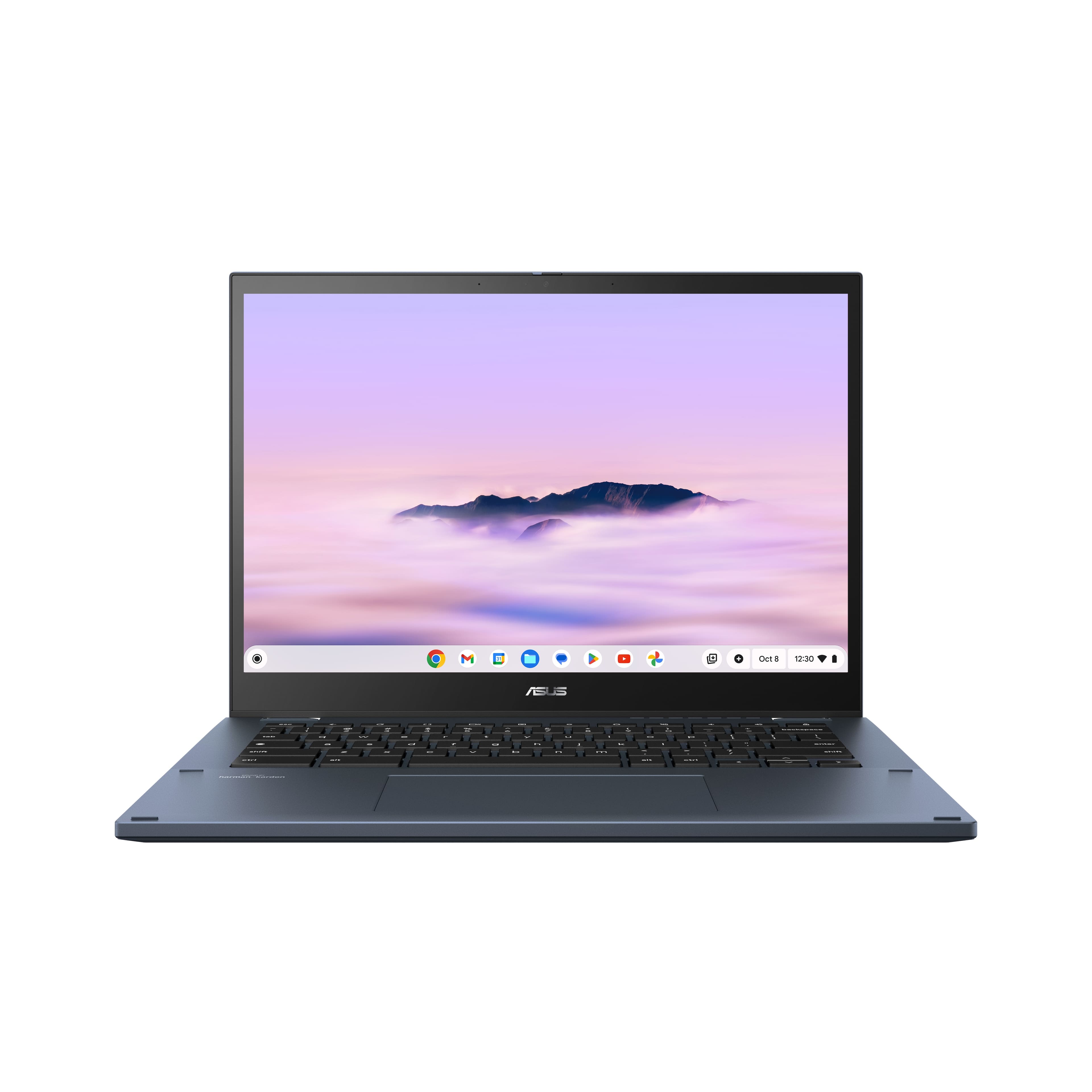 ASUS - Chromebook Plus CM3401 14" 2-in-1 Laptop with Google AI - AMD Ryzen 3 7320C - 8GB Memory - 128GB SSD - Ponder Blue - Front_Zoom