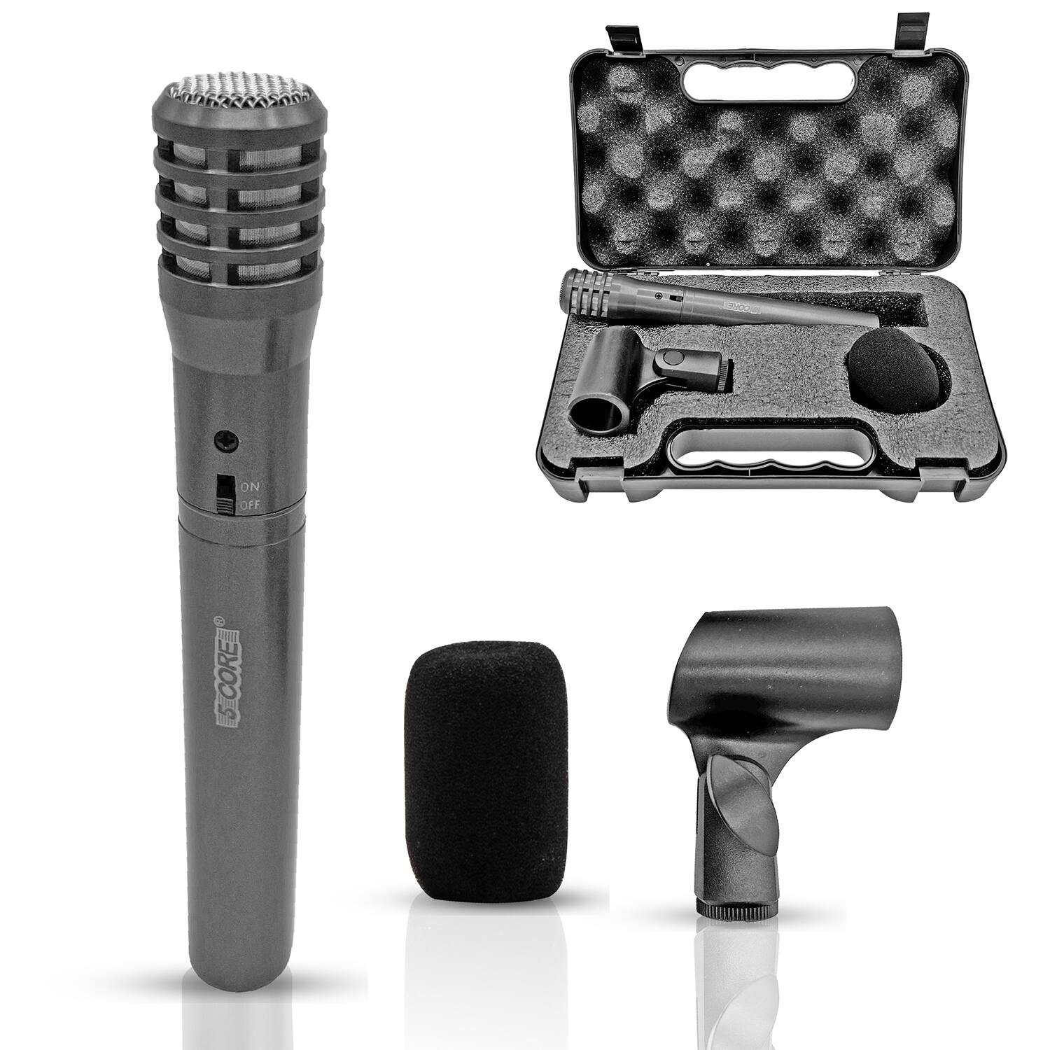 5 CORE - 5Core Lavalier Microphone Clip On Professional Grade 3.5mm Lav Lapel Mic Omnidirectional-INSTRU MIC 100 GREY