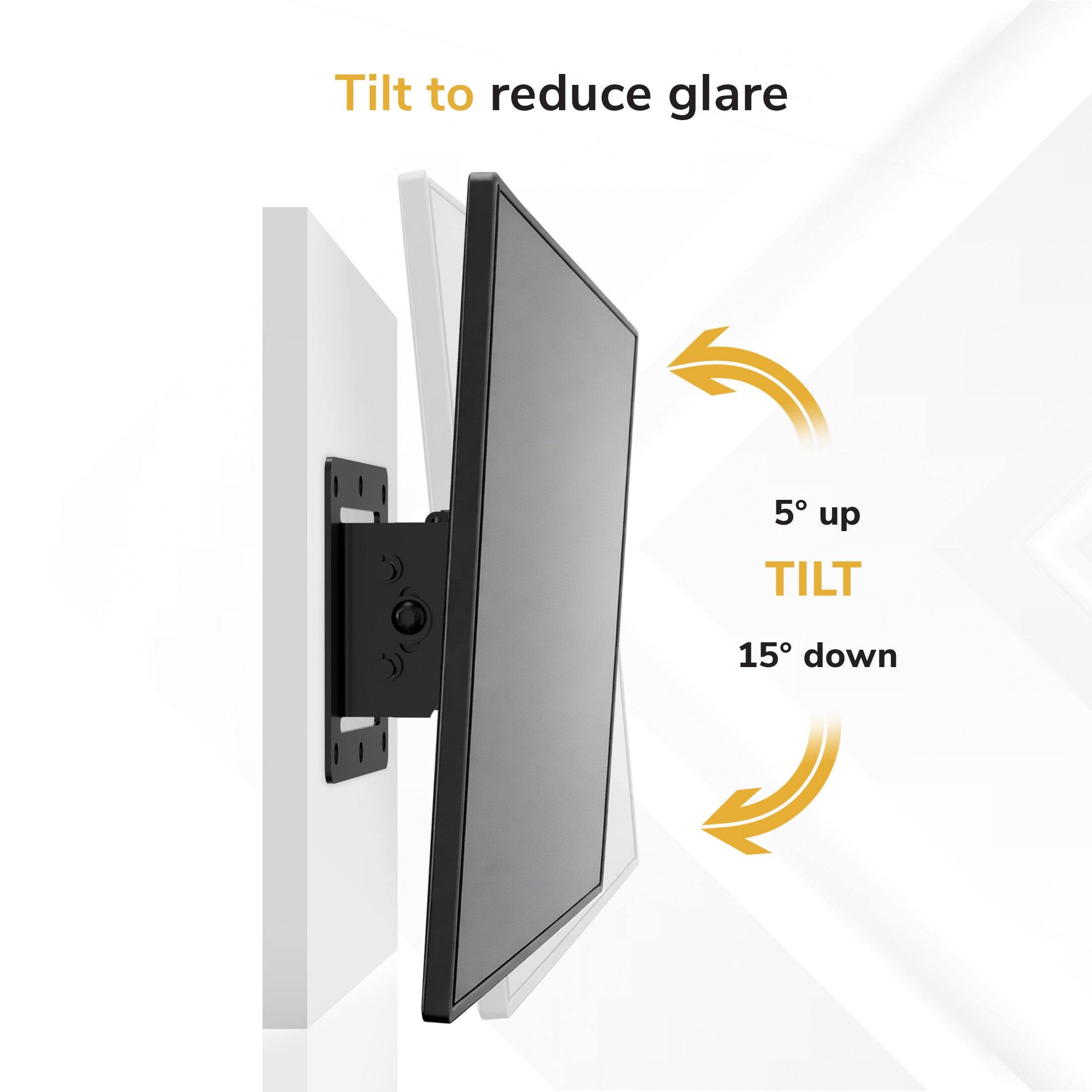 Tilt to reduce glare  
5° up  
TILT  
15° down