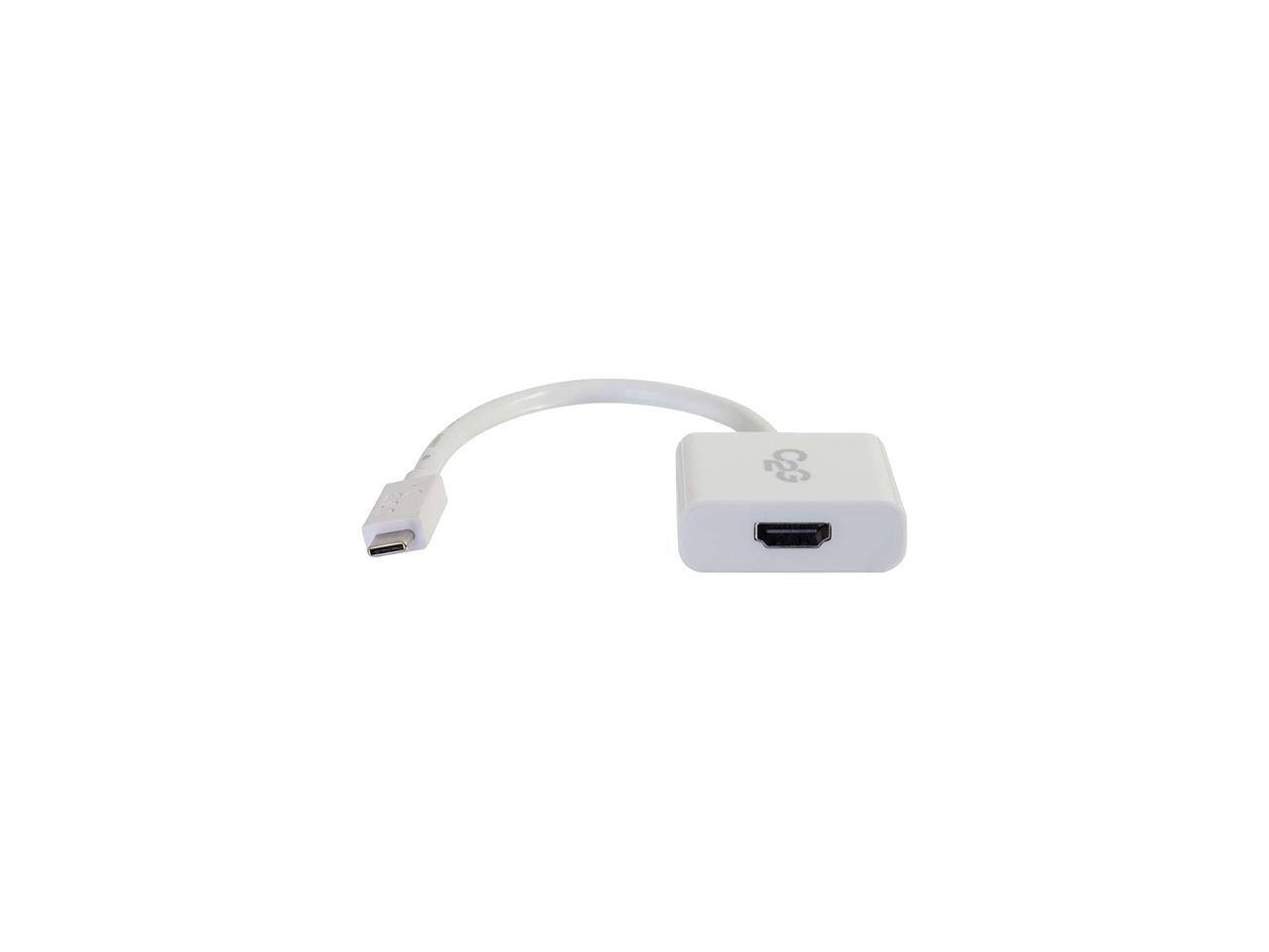 Alt View 1. Cables to Go - C2G 29475 USB-C to HDMI Adapter - White - Audio/Video for HDTV, Projector.
