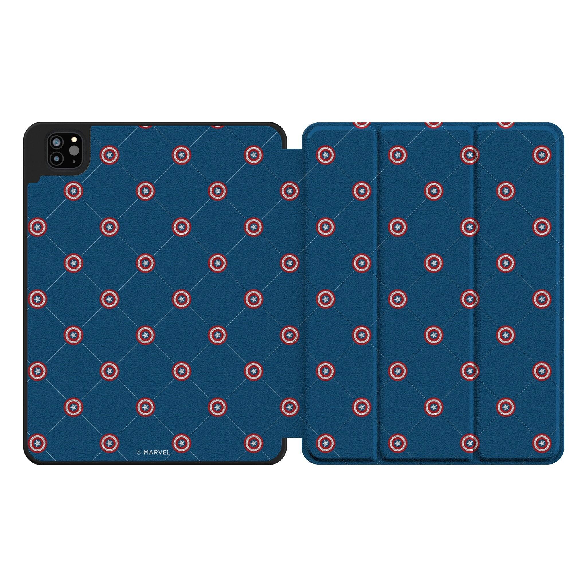 Keyscaper - Marvel Pattern Tablet Case - Apple iPad Pro 11in (M4) - Captain America