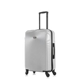 DUKAP - Inception Lightweight Hardside Spinner Luggage 24" - Silver