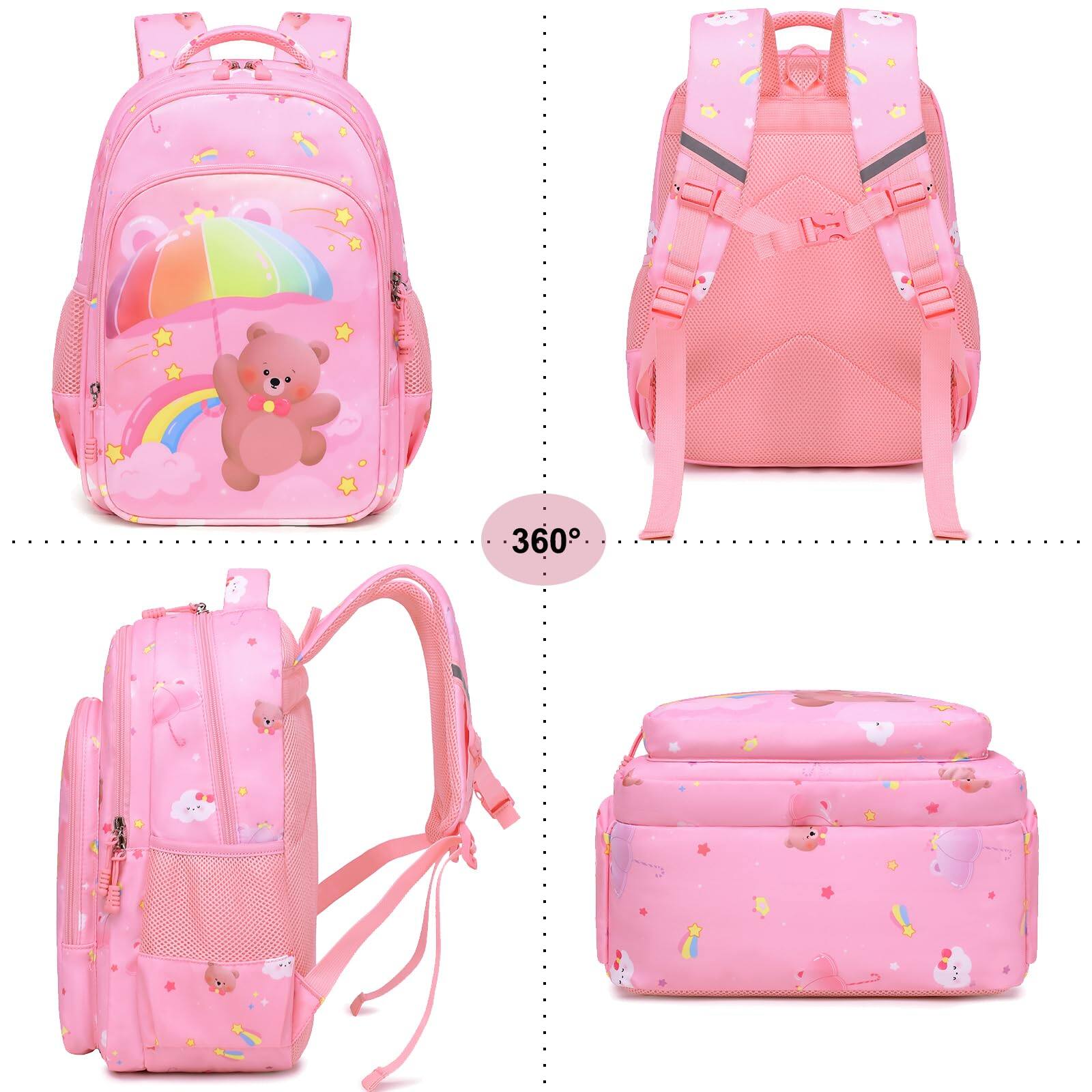 Pacoar Cade Backpack For Elementary Unicorn School Bookbag 3 In 1 Set ...