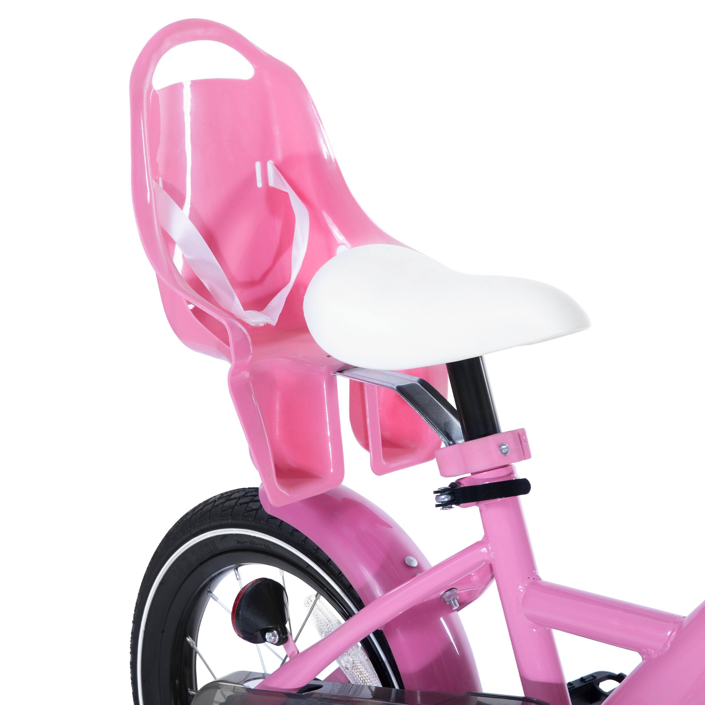 Alt View 7. JOYSTAR - JOYSTAR Zinnia 16" Kids Bike for Ages 4-7 Girls, Children's Bicycle with Training Wheels & Doll Seat, Pink - Pink.