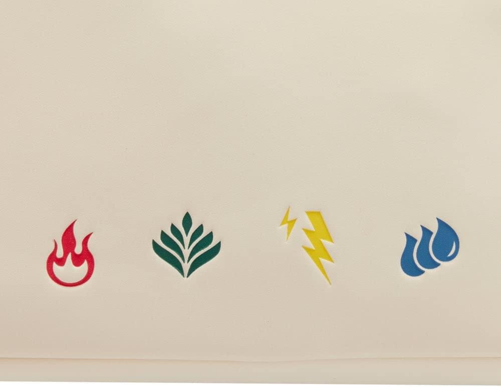 Alt View 2. LoungeFly - Pokemon Elements Triple Pocket Mini Backpack - Red.