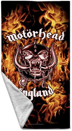PopMarket - Motorhead - Rocksax - Motorhead - England Fire - Beach Towel (32 in x 63 in) - Multicolor