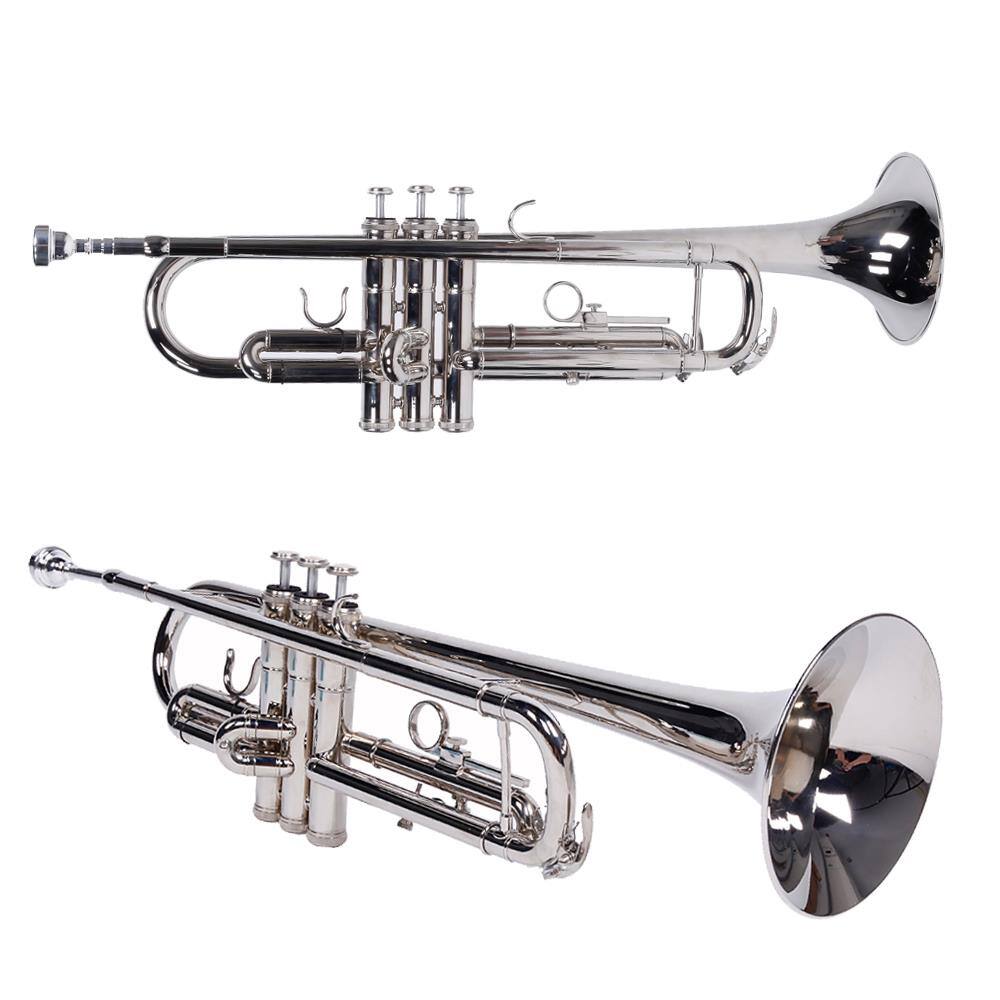 Alt View 1. Winado - Hot Sale B Flat Silver Bb Trumpet for Concert Band with Case.