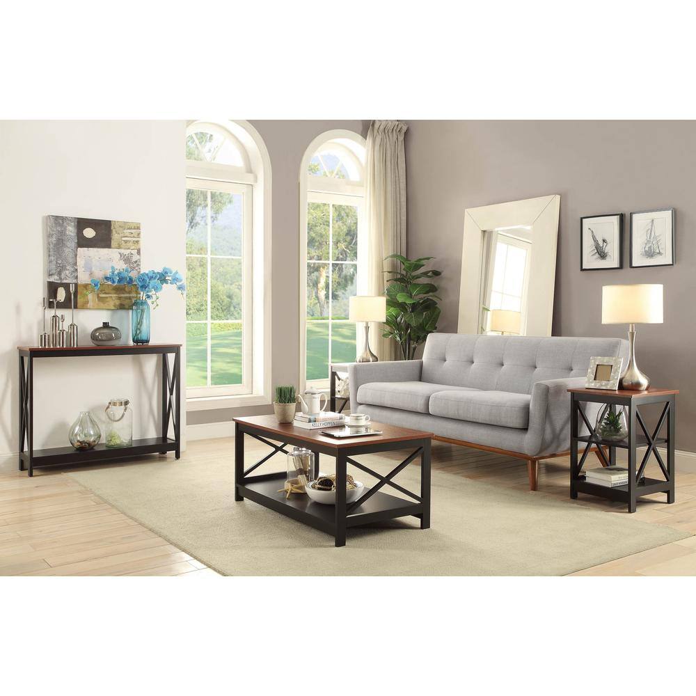 Angle. Convenience Concepts - Oxford Coffee Table - Cherry / Black.