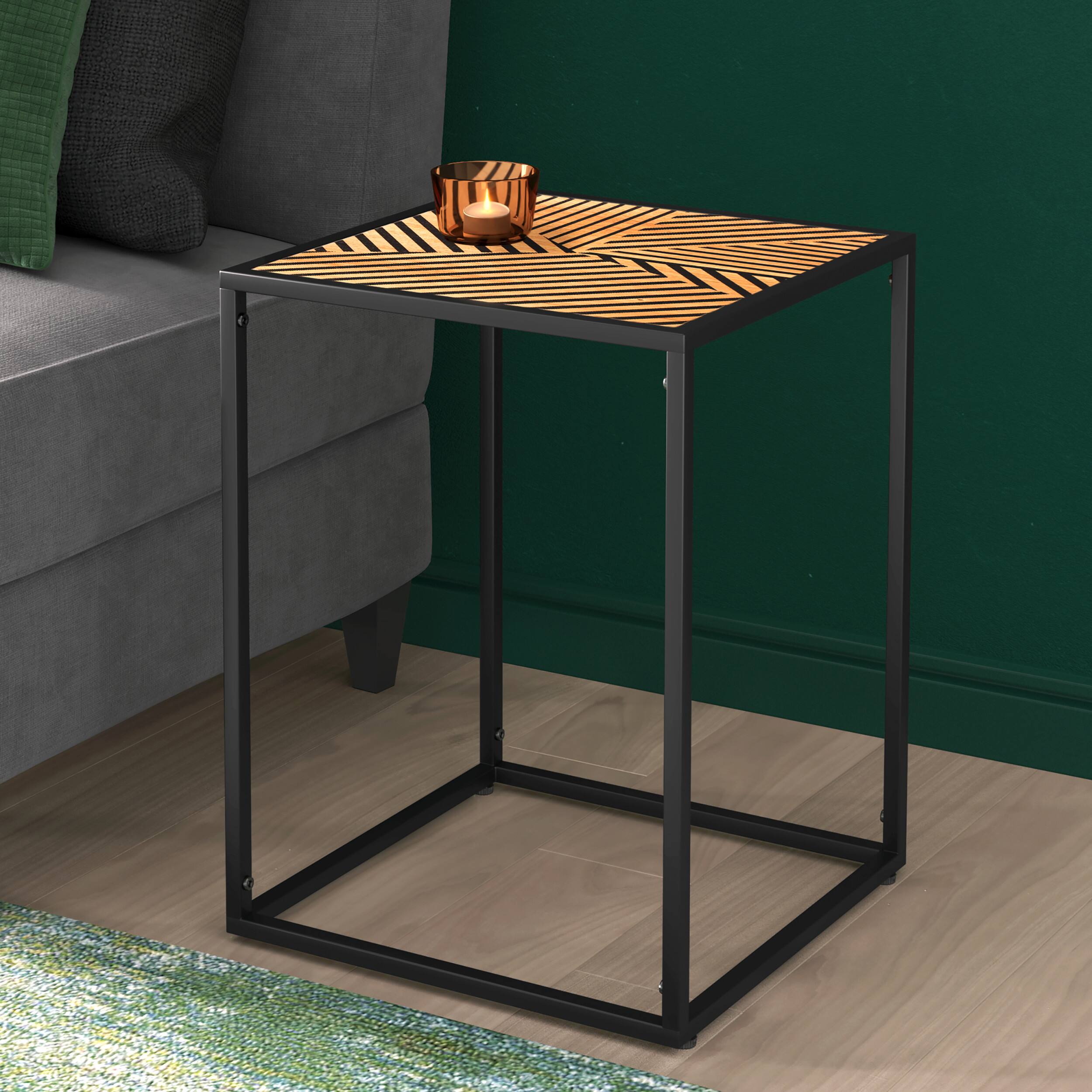 Angle. Elle Decor - Julian Side Table - Black.