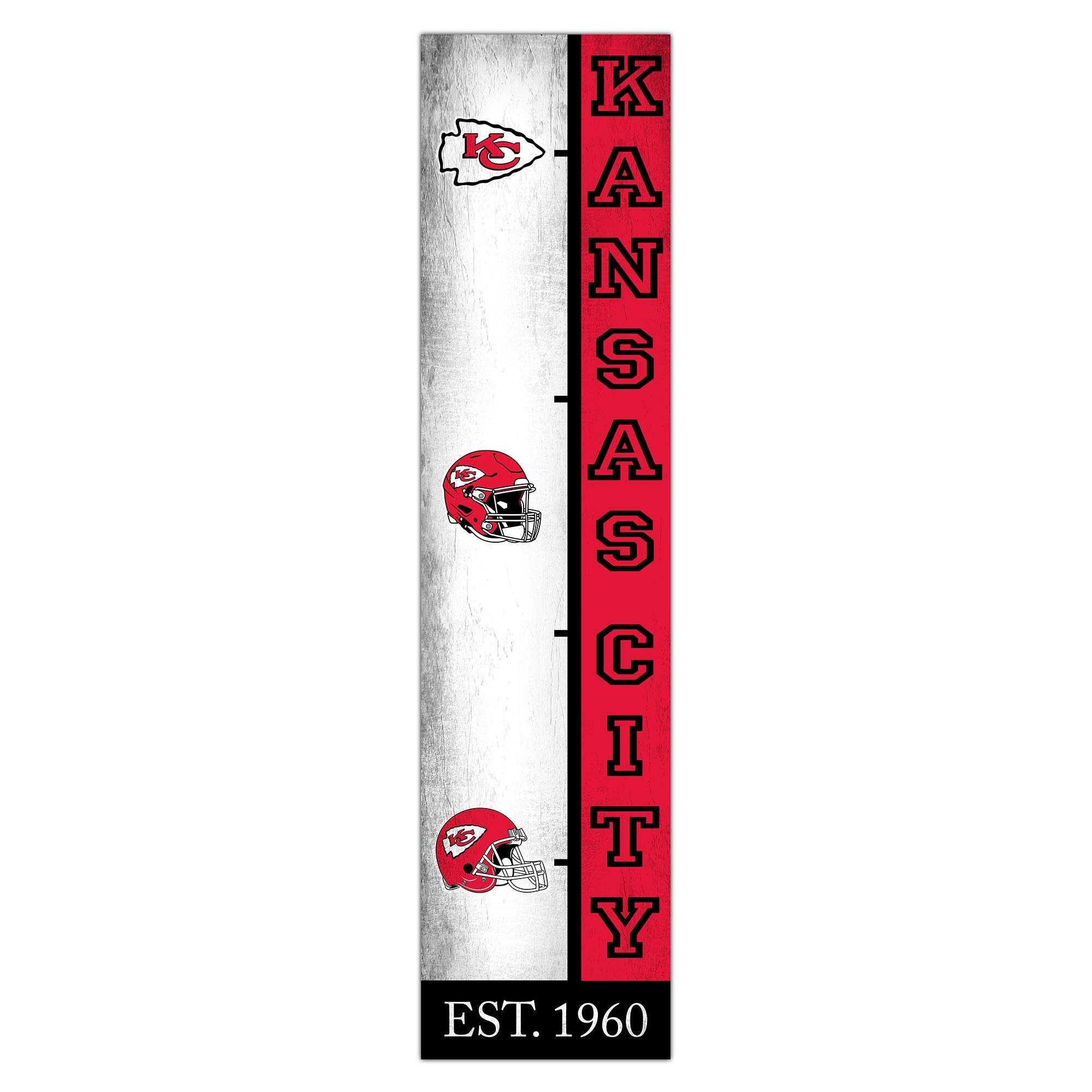Kansas City Chiefs 6" x 24" Progression Wood Sign