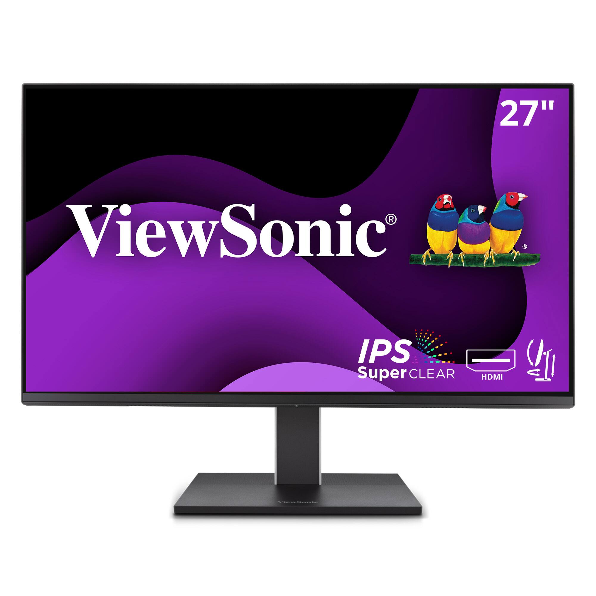 ViewSonic - VG2751 27" IPS 1080p Ergonomic Monitor with Full Adjustability, 100Hz, 4-Port USB Hub, HDMI, DisplayPort, and - Black