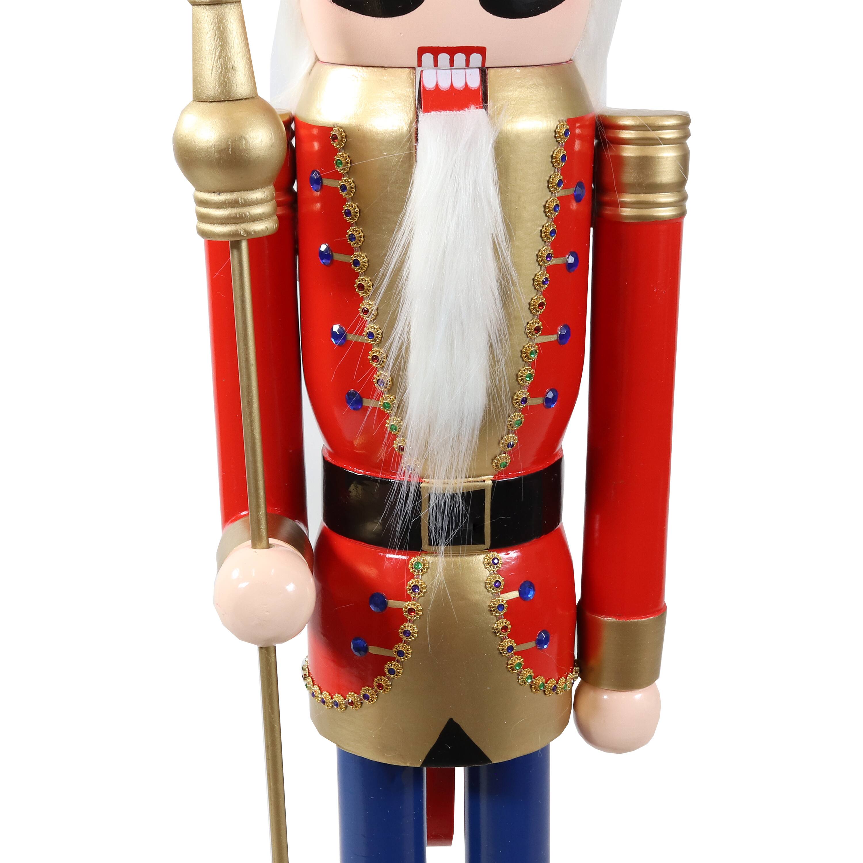 Alt View 10. Sunnydaze - Arnold the Strong Indoor Christmas Nutcracker Statue - 48 in - Red.